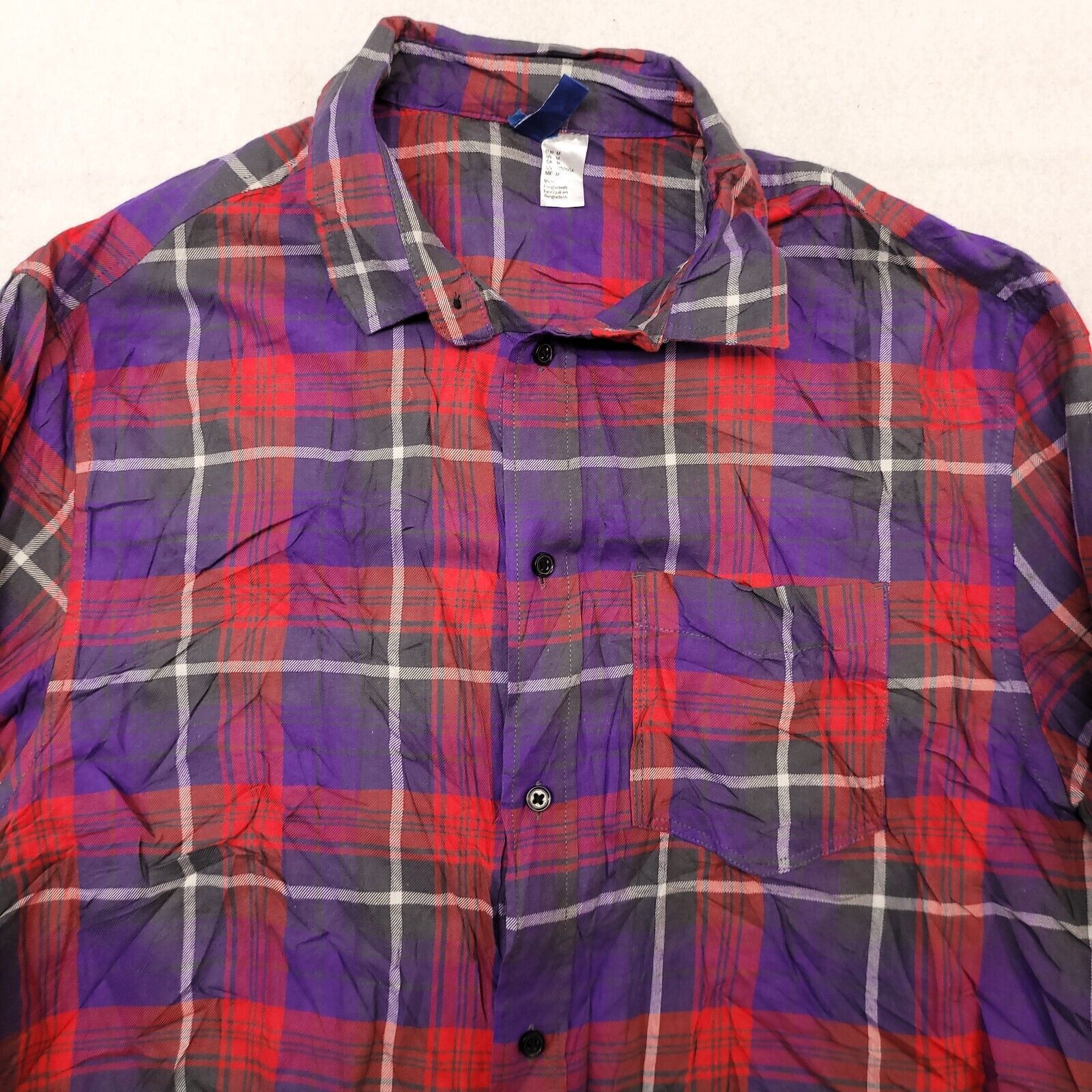 H&M H&M Divided Madras Flannel Button Up Shirt Mens Size M Red Size US M / EU 48-50 / 2 - 1 Thumbnail
