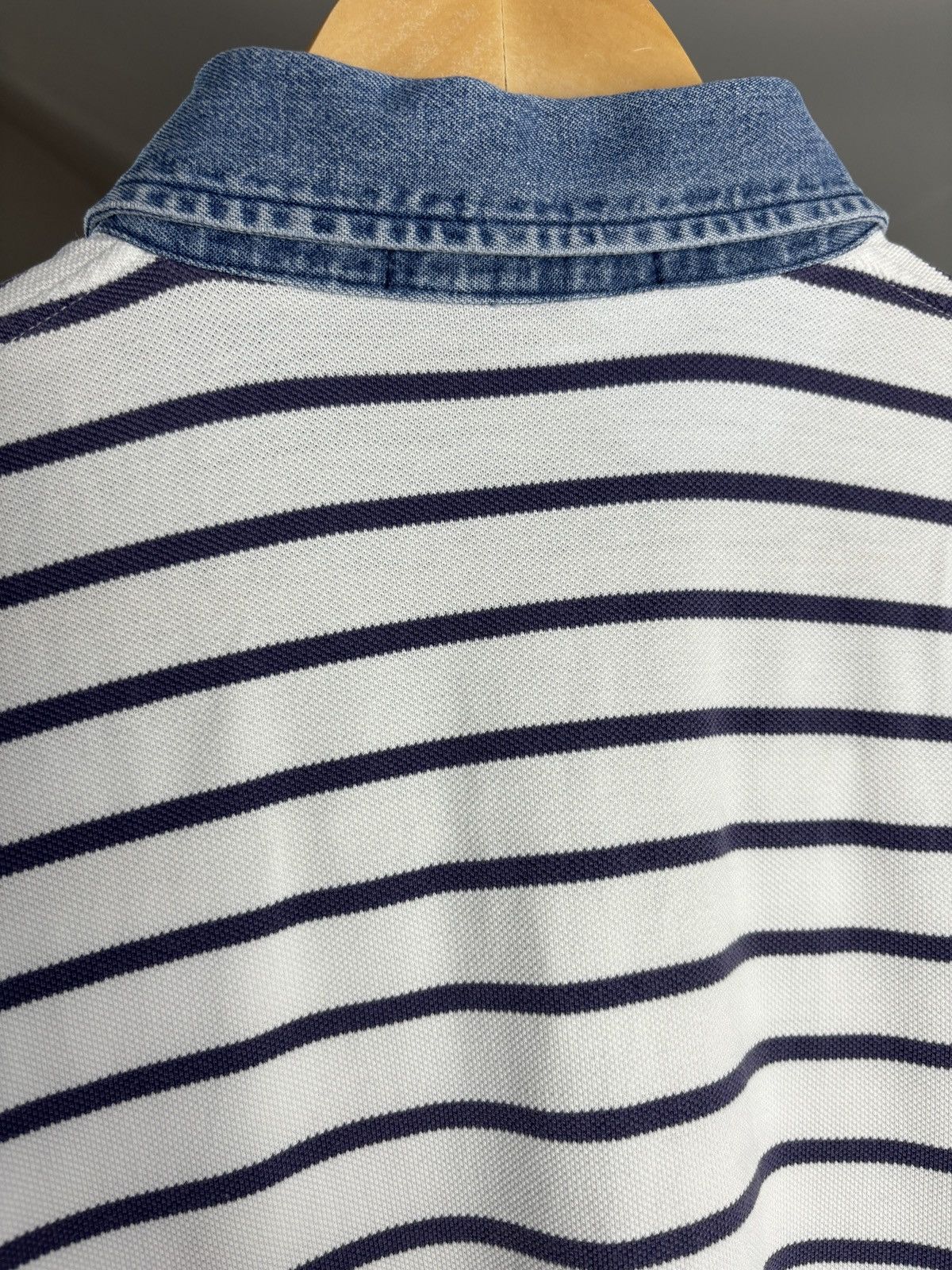 Polo Ralph Lauren Polo Ralph Lauren Denim Collar Vintage Rugby Polo Shirt Size US L / EU 52-54 / 3 - 6 Thumbnail