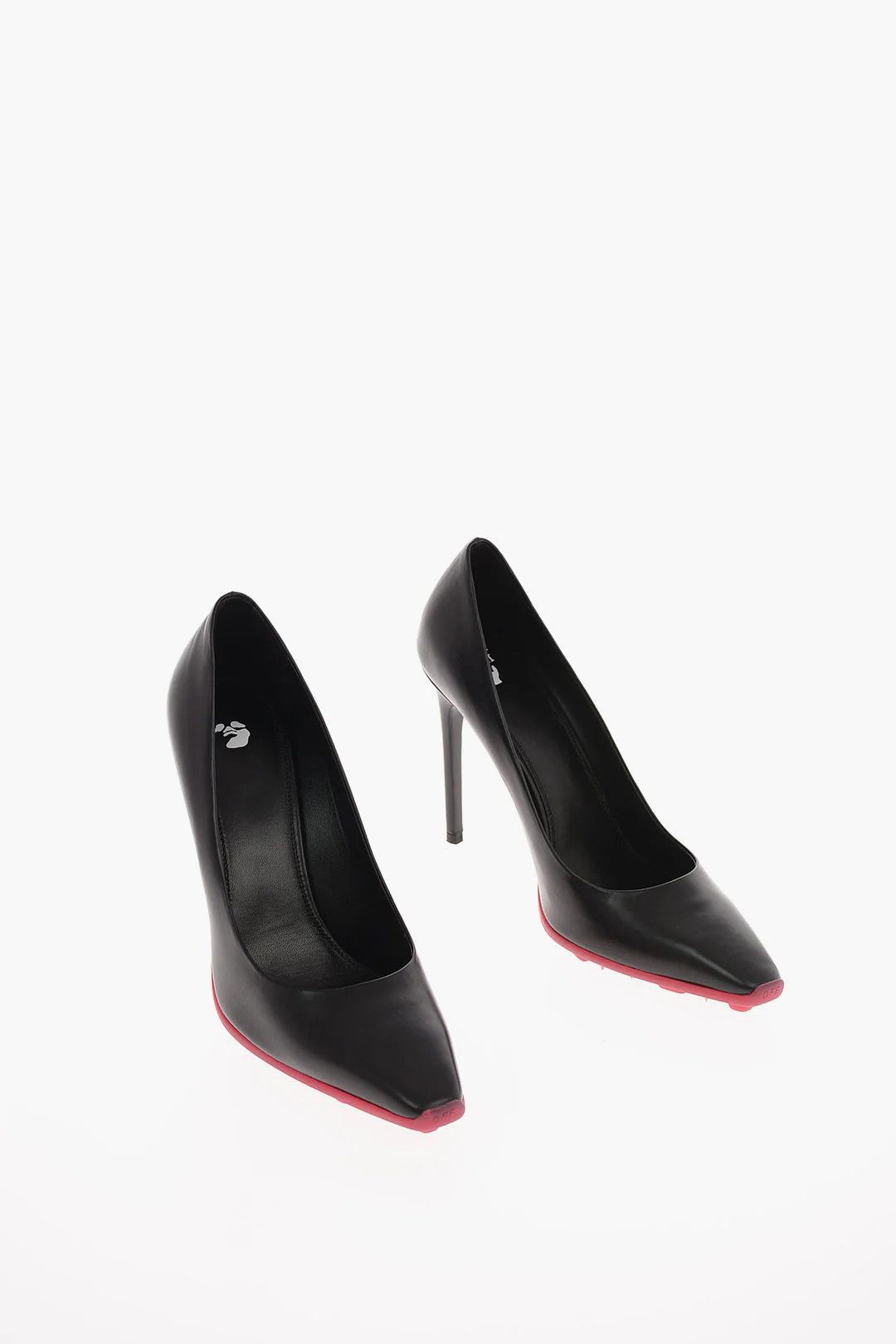 Off-White og1mm0426 Leather Decolletè Pumps in Black Size US 6 / IT 36 - 2 Thumbnail