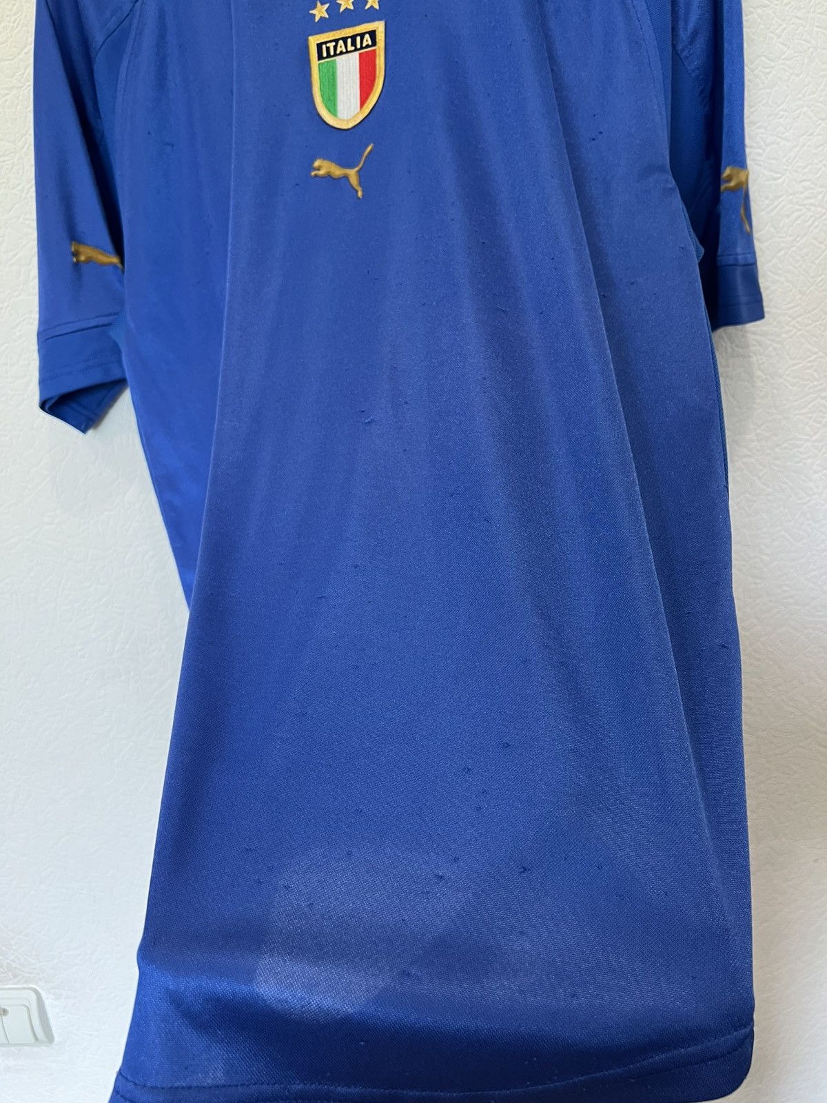 Puma Italy Puma 2004 Home Kit Soccer Jersey Football Shirt Italia Size US L / EU 52-54 / 3 - 6 Thumbnail