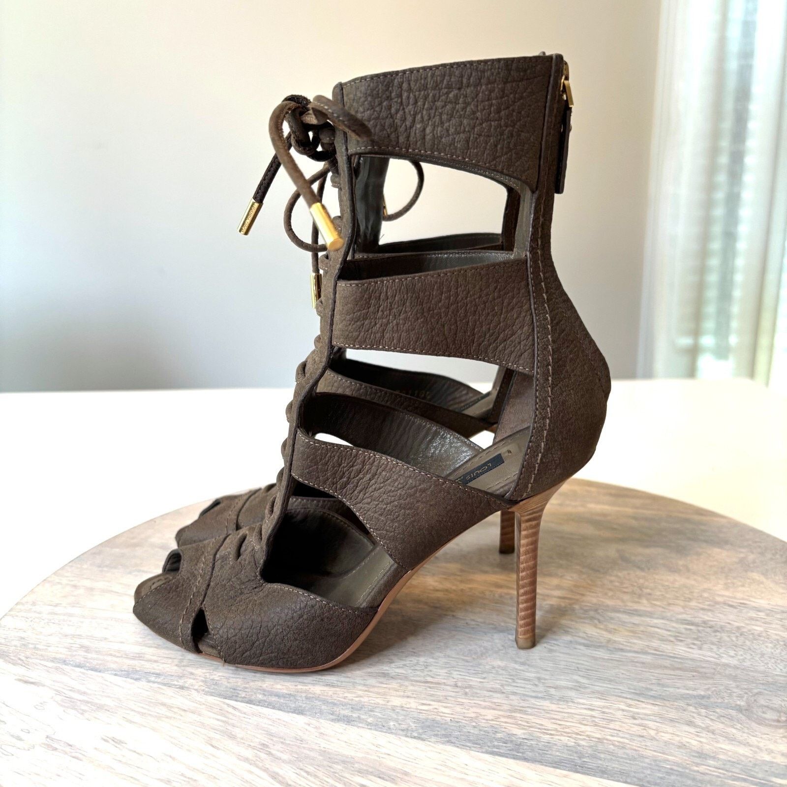Louis Vuitton Louis Vuitton Corfu Leather Gladiator Lace Up Sandals Size 5 Size US 5 / IT 35 - 2 Thumbnail