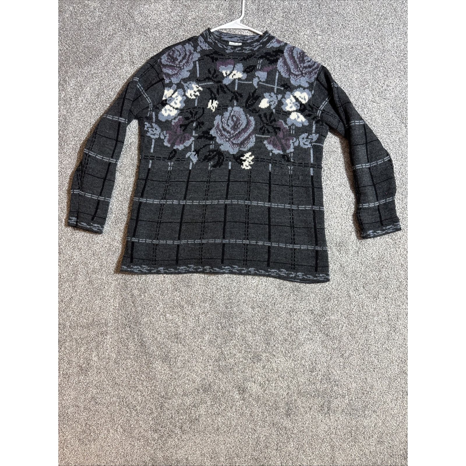Other Vintage 90s Sweater Womens Large Whimsigoth Grunge Floral Size L / US 10 / IT 46 - 1 Thumbnail