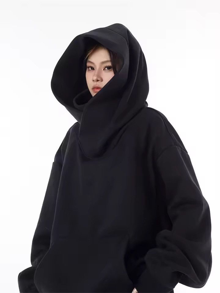Japanese Brand Cowl Neck Techwear Hoodie - Avant-Garde High Collar Hoodie Size US M / EU 48-50 / 2 - 1 Thumbnail