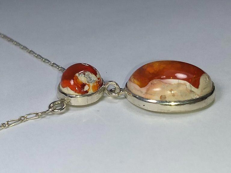Designer Alberto Juan Mexican Handmade Sterling Silver Fire Necklace Size ONE SIZE - 3 Thumbnail
