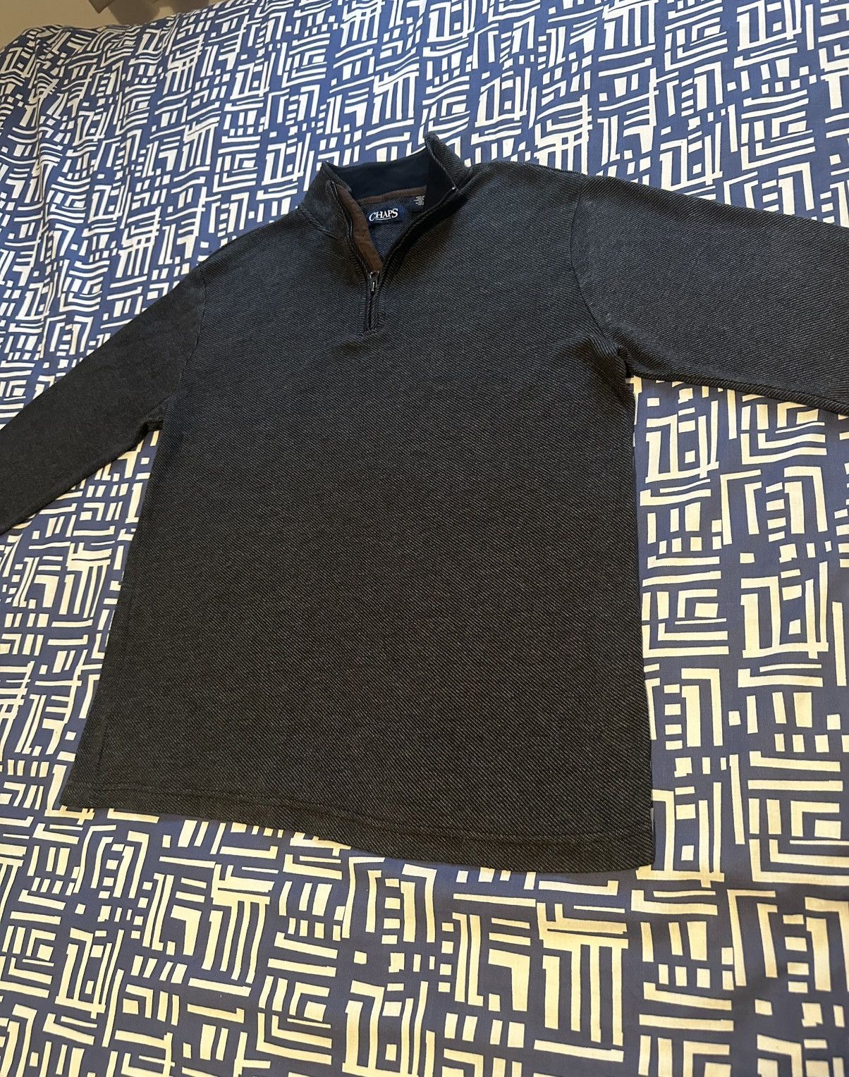 Chaps Ralph Lauren × Vintage CHAPS by RALPH LAUREN - Men's Zip Jumper Sweater Size US L / EU 52-54 / 3 - 4 Thumbnail
