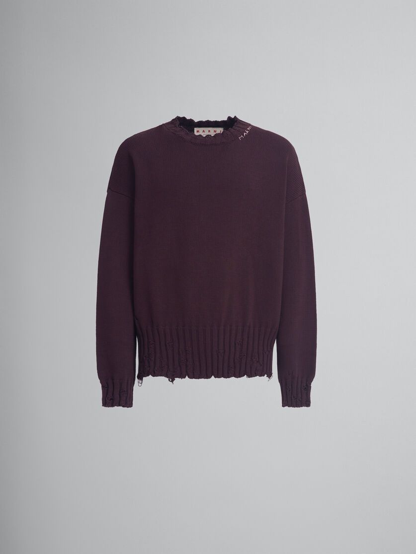 Marni o1w1db10625 Crewneck Sweater in Brown Size US L / EU 52-54 / 3 - 1 Thumbnail