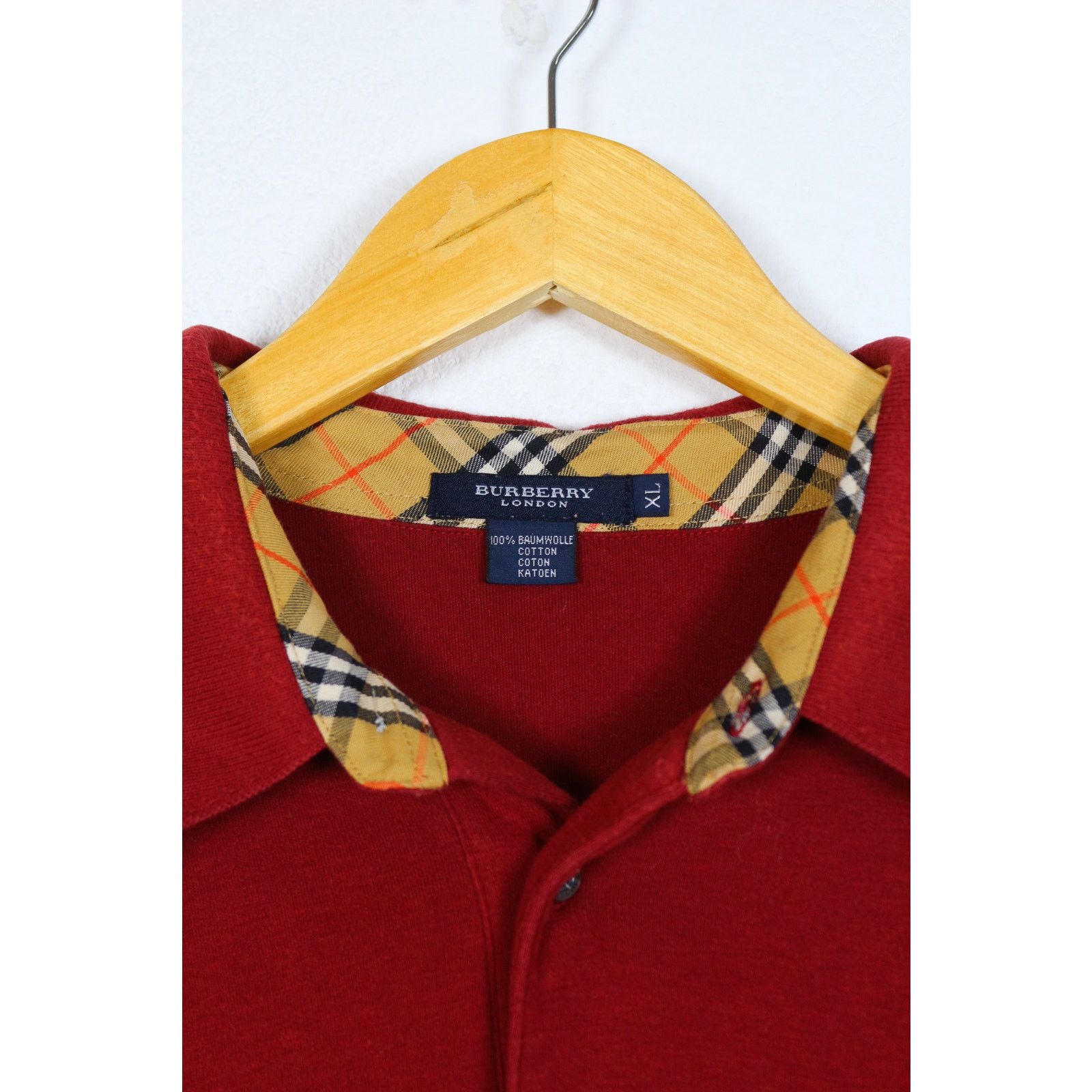 Burberry Vintage Burberry London Logo Knight Rugby Polo Shirt 90s Size US XL / EU 56 / 4 - 3 Thumbnail