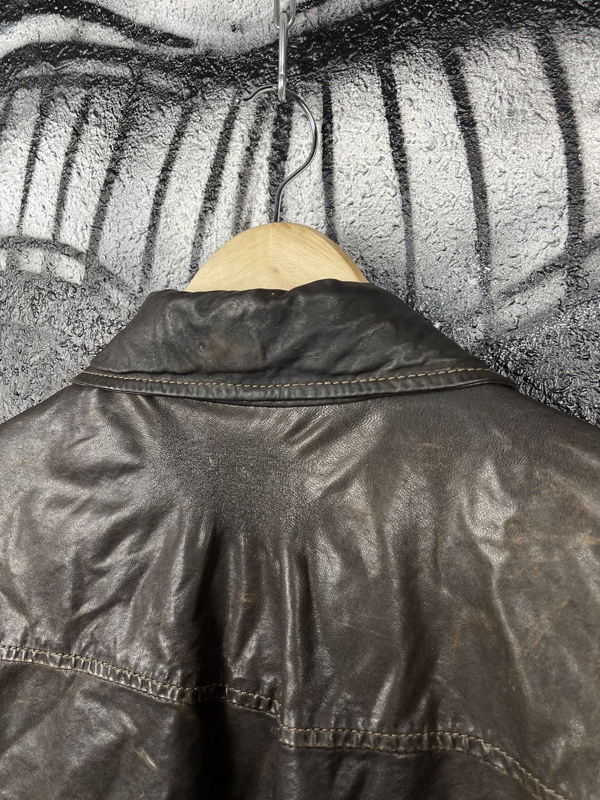 Chevignon Chevignon Registered Product 57 Vintage Brown Full Zip Sheepskin Leather Jacket Size US XL / EU 56 / 4 - 13 Thumbnail