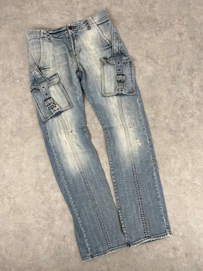 Just Cavalli AW2006 Cavalli Cargo Blue Denim Jeans Size US 33 - 6 Thumbnail