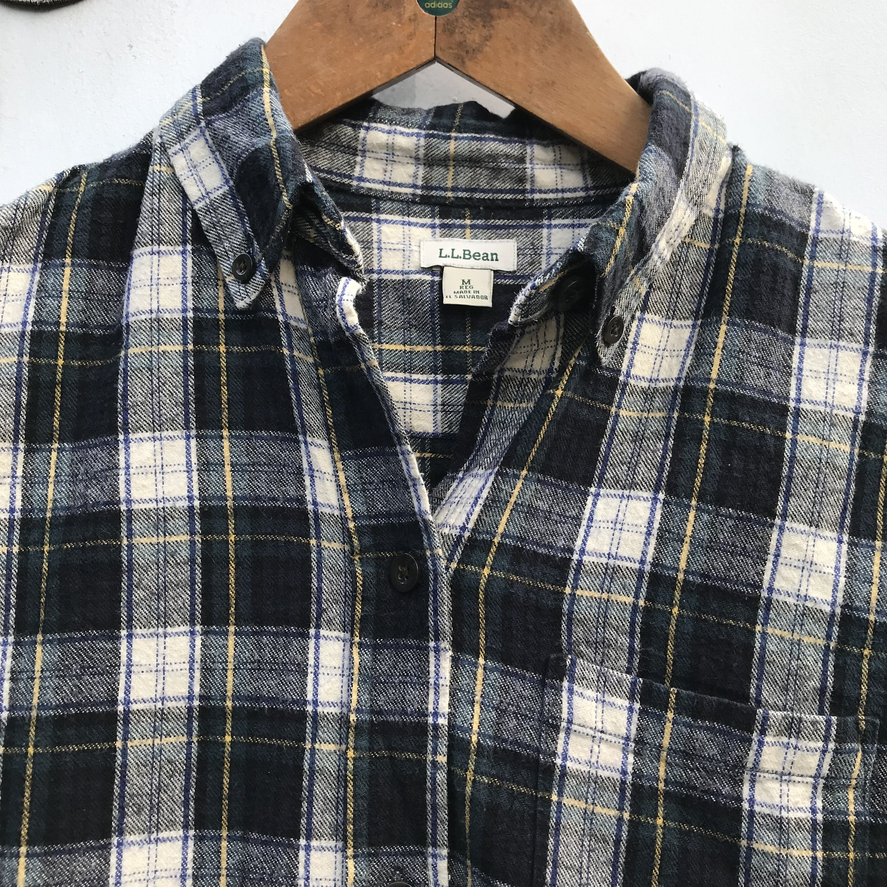 L.L. Bean Vintage LL Bean Flannel shirt plaid tartan green black Size US S / EU 44-46 / 1 - 2 Thumbnail