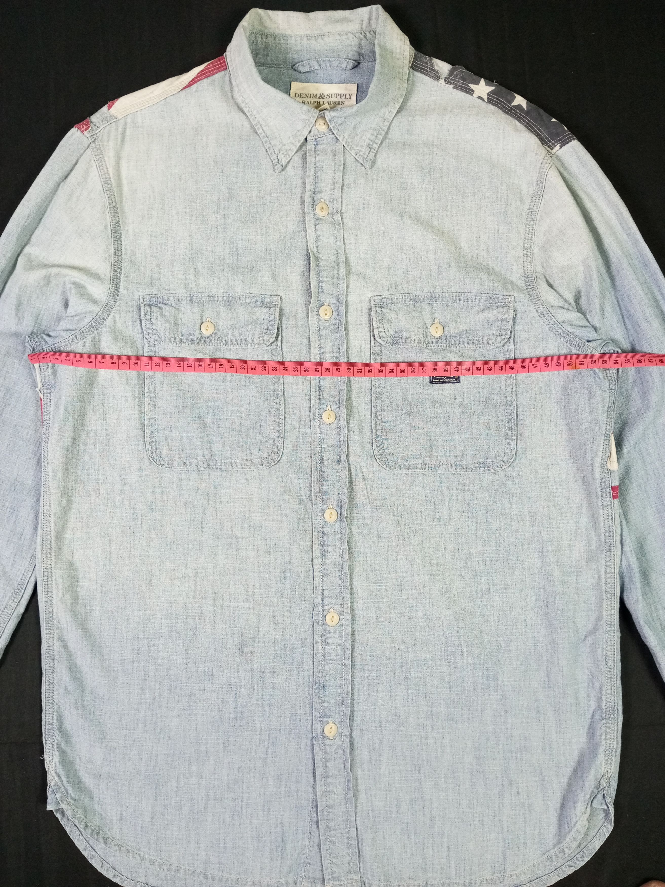 Denim & Supply Ralph Lauren Vintage Distressed Denim & Supply Patchwork American Flag Size US M / EU 48-50 / 2 - 8 Thumbnail