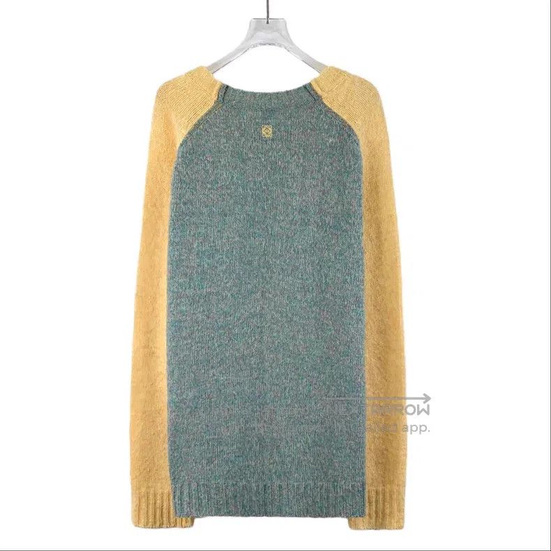 Loewe Loewe Color Blocked Logo Embroidered Wool Round Neck Long Size M / US 6-8 / IT 42-44 - 2 Thumbnail