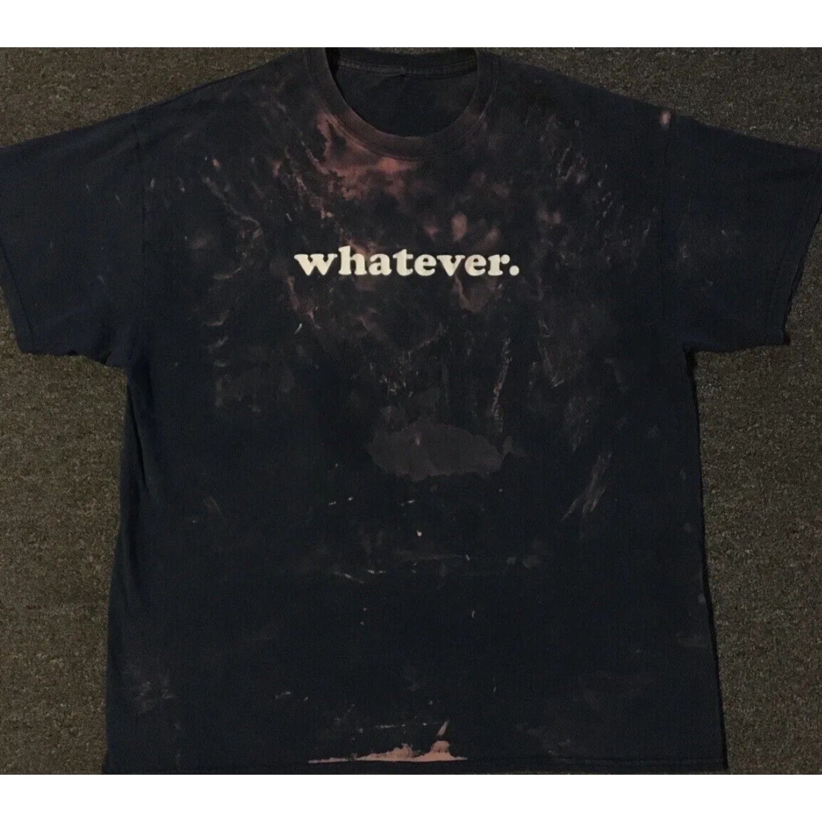Thrasher VINTAGE Whatever Thrashed Faded Shirt XL Distressed Blue 80s 90s Grunge Humor Sarcasm Funny Saying Band Bar Beer Punk Retro Rock Built by Distressed? Size US XL / EU 56 / 4 - 2 Thumbnail