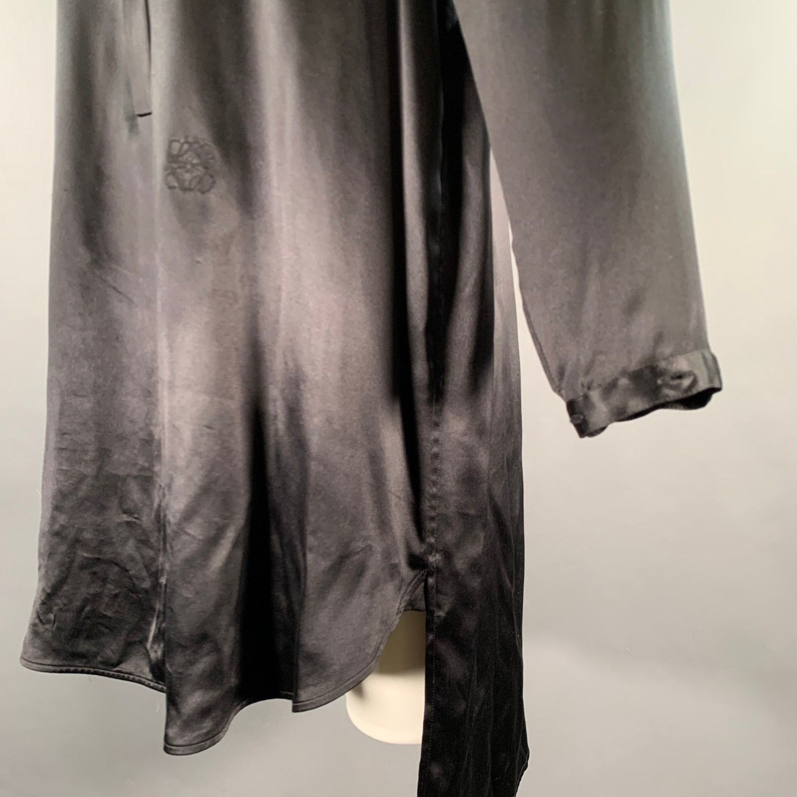Loewe LOEWE Size S Black Silk Tunic Long Sleeve Shirt Size US S / EU 44-46 / 1 - 8 Thumbnail