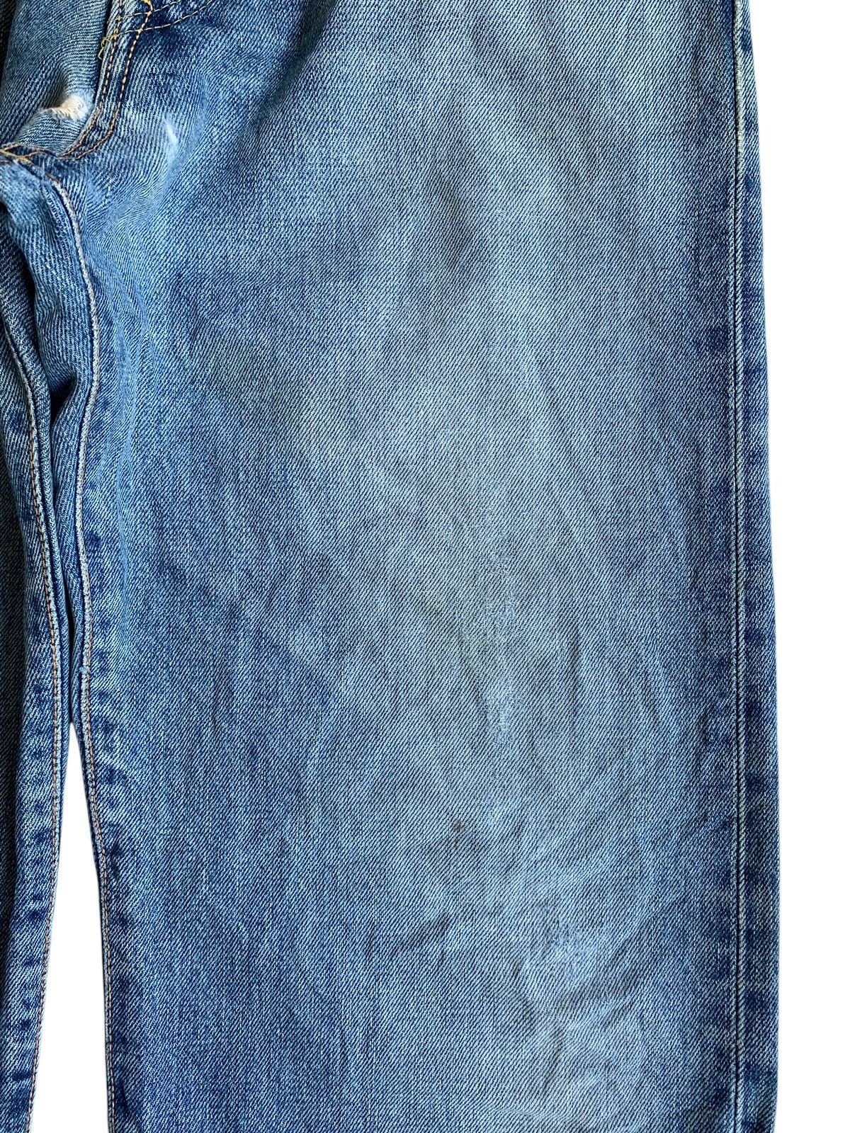 Edwin × Kapital × Vintage VINTAGE EDWIN SELVEDGE 505X BUTTON FLY DISTRESSED DENIM Size US 30 / EU 46 - 17 Thumbnail