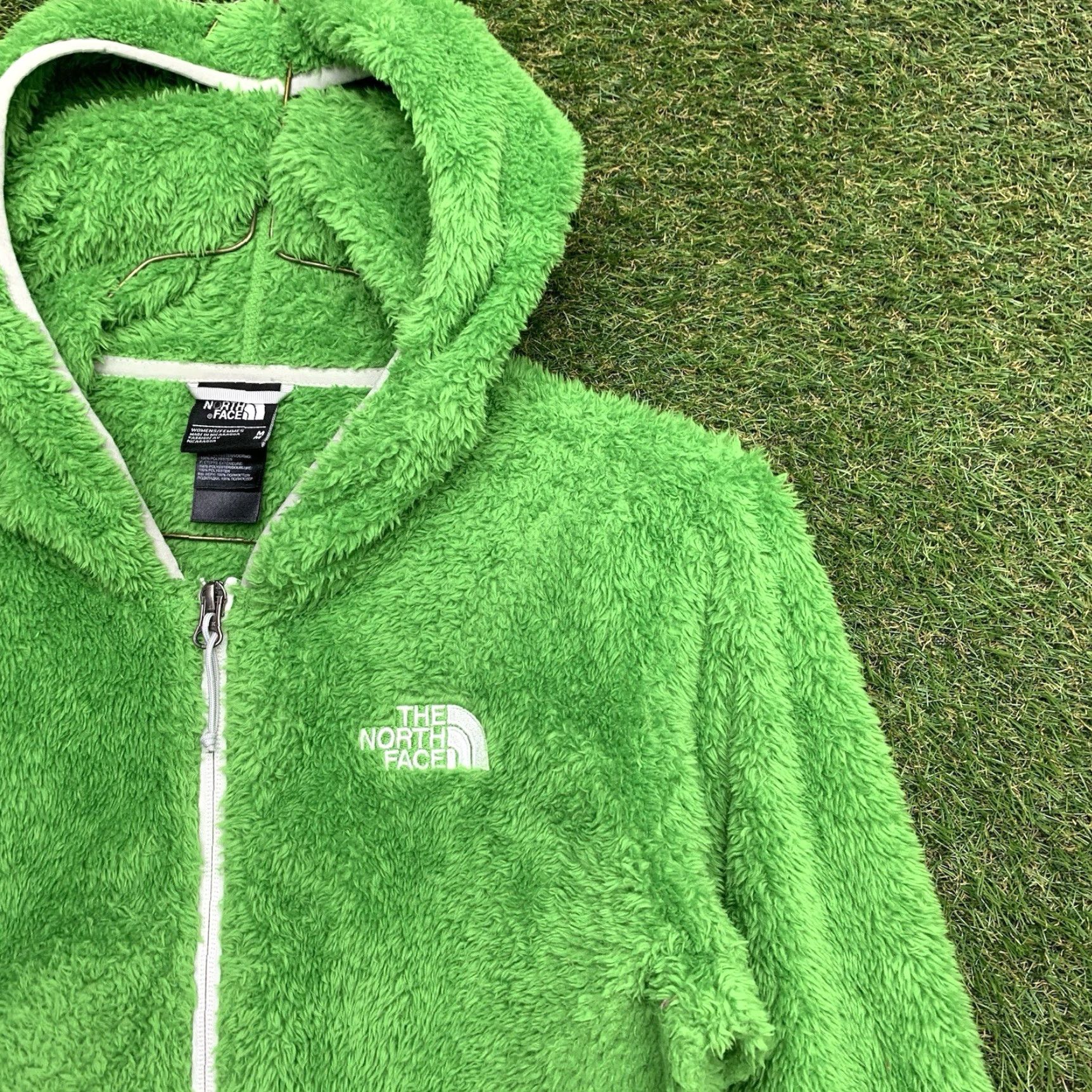 The North Face The North Face Fleece Jacket Womens M Green Long Sleeve Full Zip Hooded Logo Outdoor Casual Sweatshirt Size M / US 6-8 / IT 42-44 - 3 Thumbnail