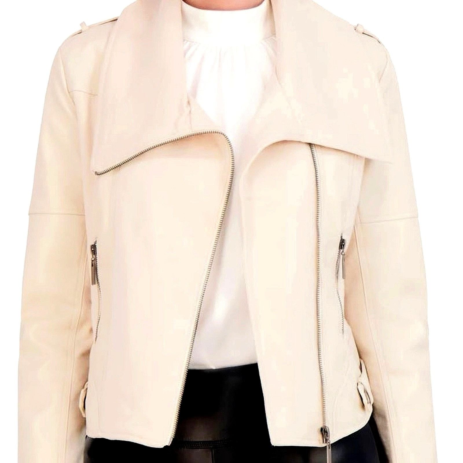 Other Ookie & Lala Faux Leather Mix Quilt Drape Jacket - Stone - M Size M / US 6-8 / IT 42-44 - 2 Thumbnail