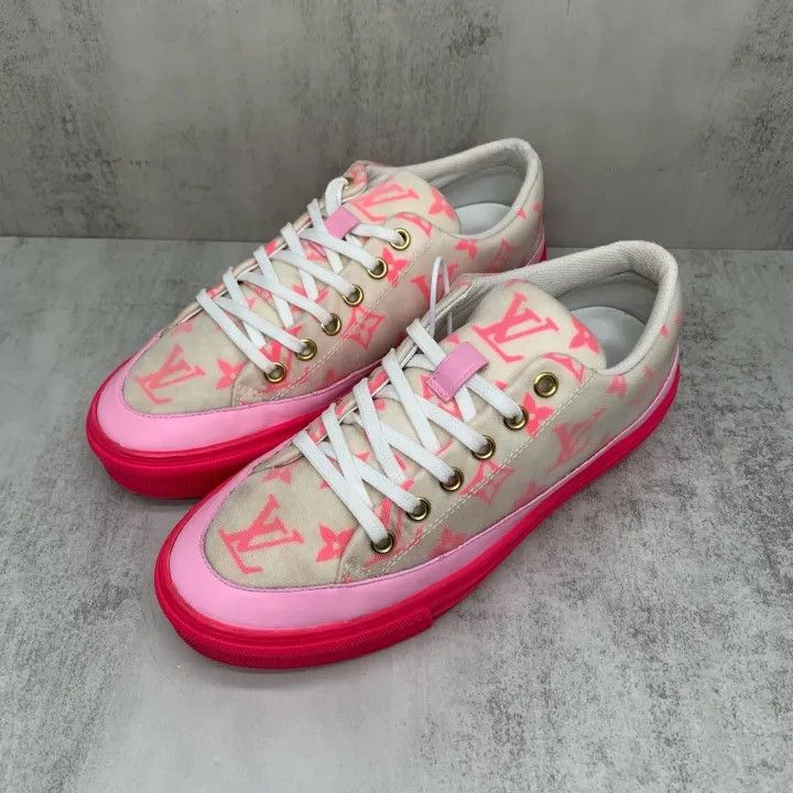 Louis Vuitton Louis Vuitton Pink and White Stellar Sneakers 0079 Size US 5 / IT 35 - 1 Thumbnail