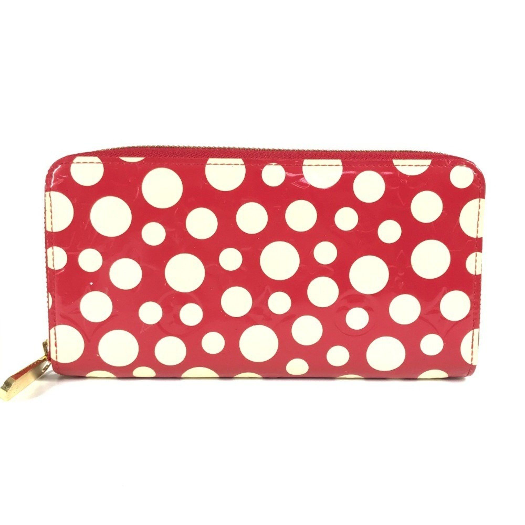 Louis Vuitton LOUIS VUITTON M91572 Vernis Dot Infinity Zippy Wallet, a collaboration with Yayoi Kusama. Patent leather long wallet, red. Women's. Size ONE SIZE - 1 Thumbnail