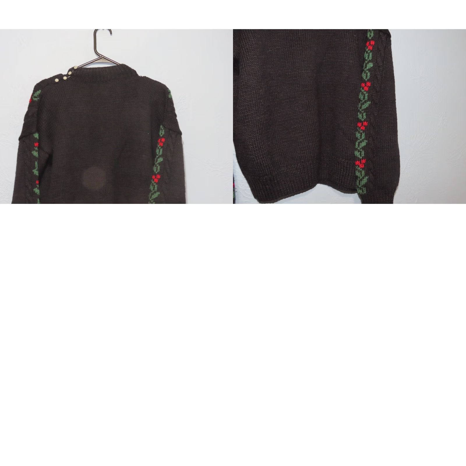 Vintage VINTAGE South Wool Santa Christmas Holiday Sweater 100% Wool Hand Knitted Uruguay Large Blue Crew Neck Long Sleeve Women's Pullover Christmas Theme Size M / US 6-8 / IT 42-44 - 8 Thumbnail