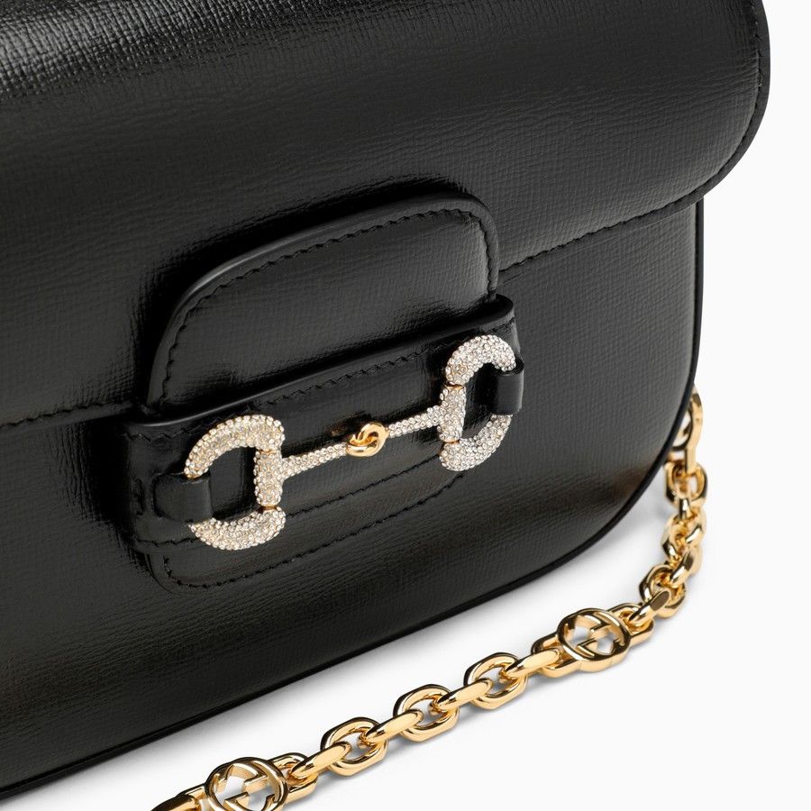 Gucci o1d2blof0824 Size: OS / Horsebit Leather Mini Bag in Black Size ONE SIZE - 4 Thumbnail