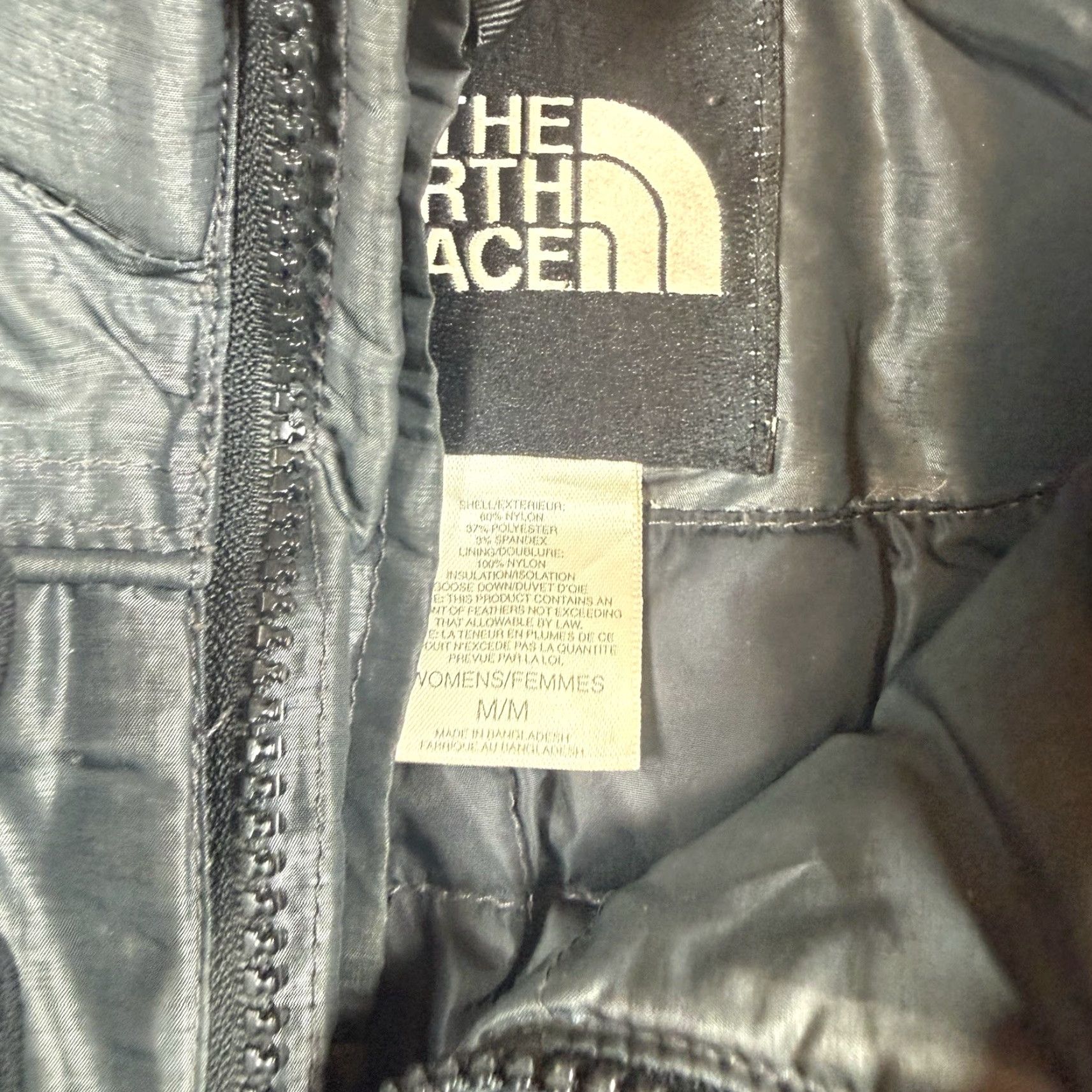The North Face VINTAGE The North Face Jacket Women Medium Full Zip Down Black Nylon Puffer Metal 90s/North Face Women M Black Down Fill Jacket Full Zip Size M / US 6-8 / IT 42-44 - 4 Thumbnail