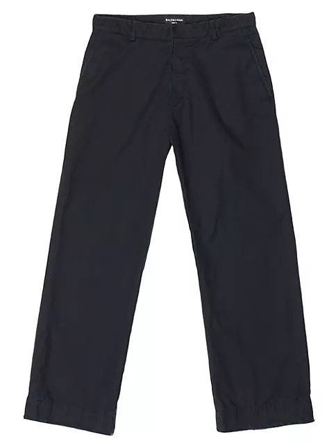 Balenciaga o1in1g1024 Cropped Pants in Black Size US 34 / EU 50 - 1 Thumbnail