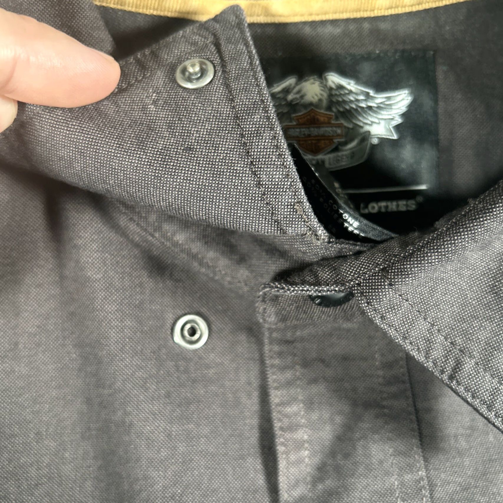 Harley Davidson Harley-Davidson Shirt Men's XL Black Embroidered Long Sleeve Button-Down Collared Shirt Size US XL / EU 56 / 4 - 7 Thumbnail