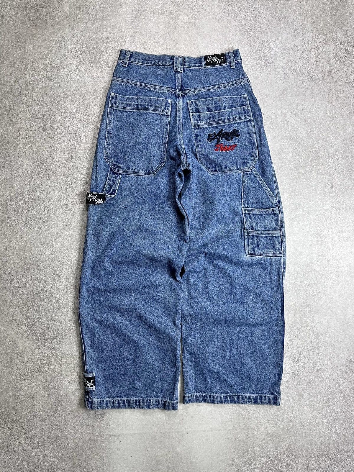 Japanese Brand Vintage JNCO Style Y2K Baggy Flared Jeans Pants 32 Size US 32 / EU 48 - 1 Thumbnail