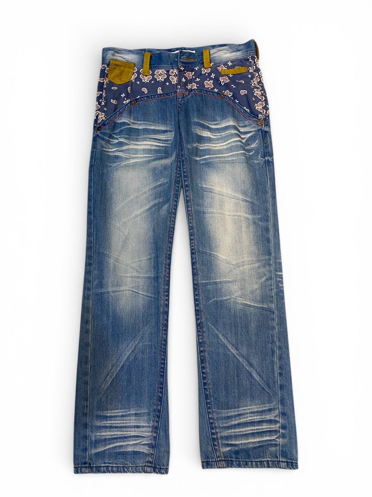 Hysteric Glamour VINTAGE BLUE MOON BLUE SPELL OUT JEANS Size US 32 / EU 48 - 3 Thumbnail