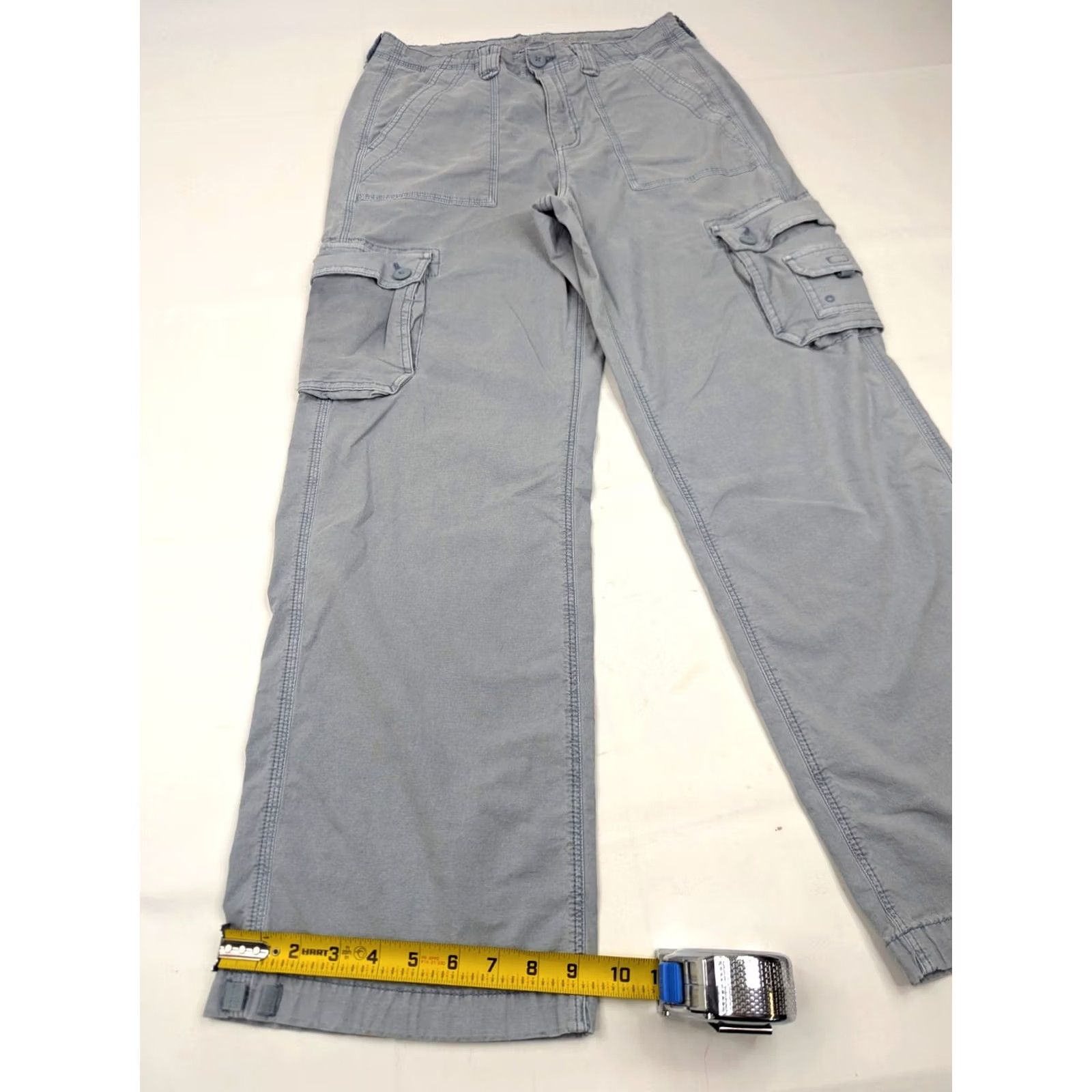 American Eagle Outfitters American Eagle Outfitters Baggy Cargo Jogger Pants Women 10 Reg Blue Color 90s Grunge Slim Straight Casual Pants Size 32" / US 10 / IT 46 - 3 Thumbnail