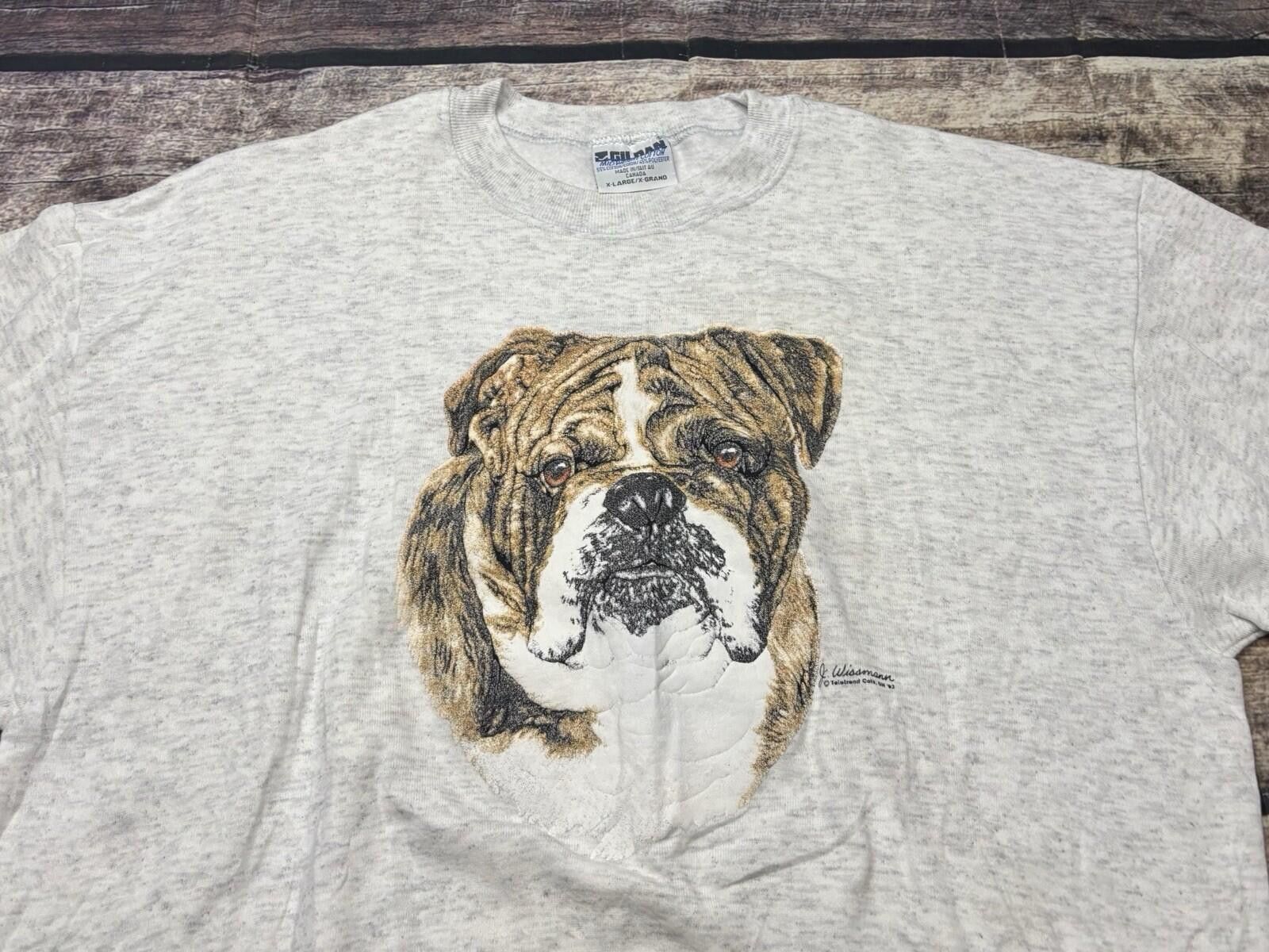 Gildan VTG Gildan Sweatshirt Mens XL Bulldog Gray Cotton 1993 Size US XL / EU 56 / 4 - 4 Thumbnail