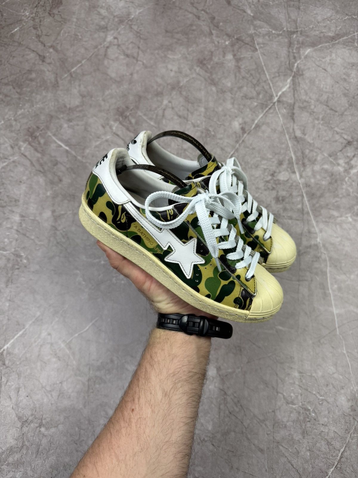 Adidas × Bape Adidas Superstar Bape ABC Camo Green A Bathing Ape Size Size US 6 / IT 36 - 2 Thumbnail