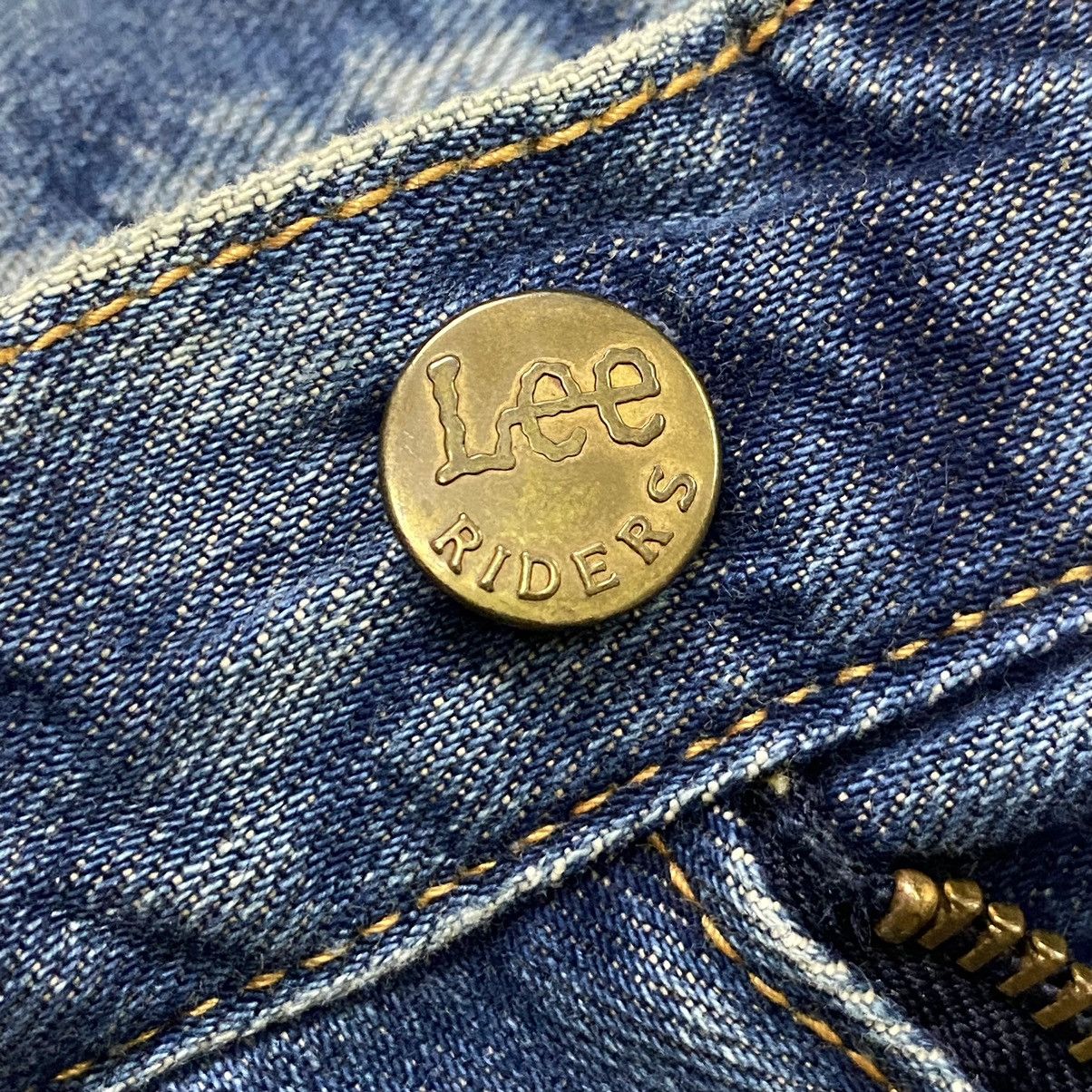 Lee VINTAGE 80s LEE RIDERS SELVEDGE DISTRESSED DENIM Size US 31 - 11 Thumbnail