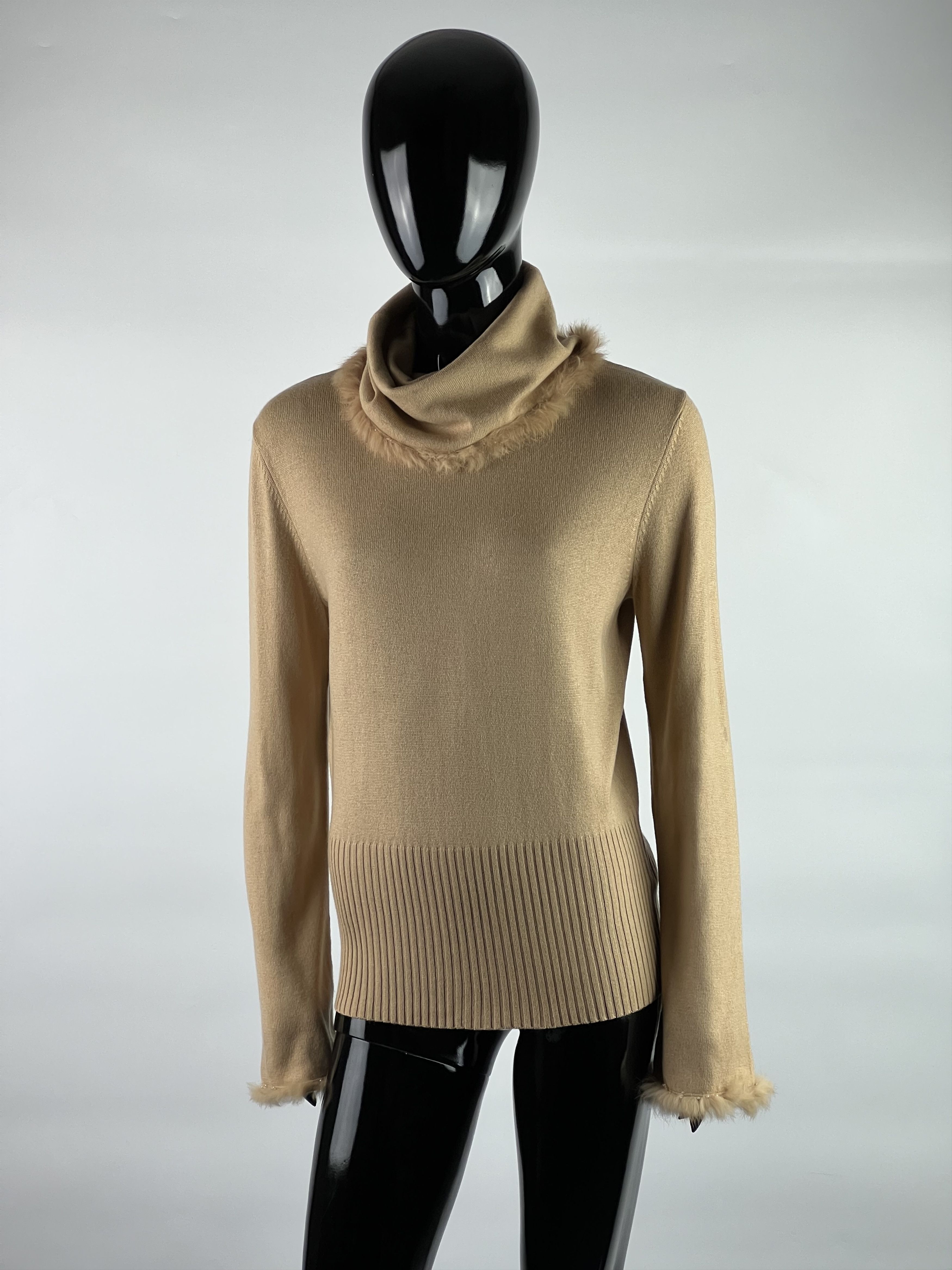 Designer Laurel Silk Cashmere Sweater 100% Rabbit Hair Size EU40 Size L / US 10 / IT 46 - 1 Thumbnail