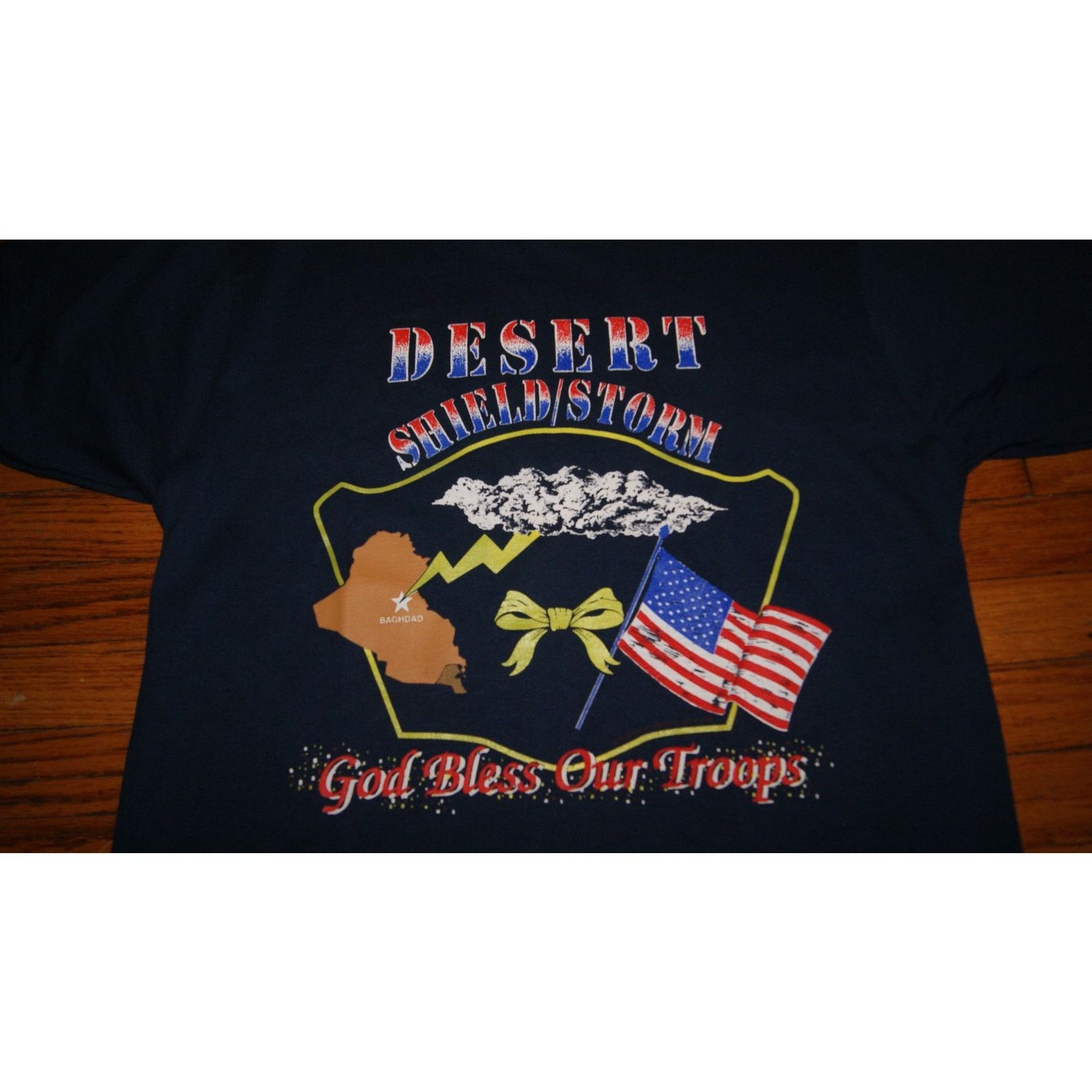 Vintage VTG Operation Desert Storm USA single stitch TShirt L NEW! Size US L / EU 52-54 / 3 - 3 Thumbnail