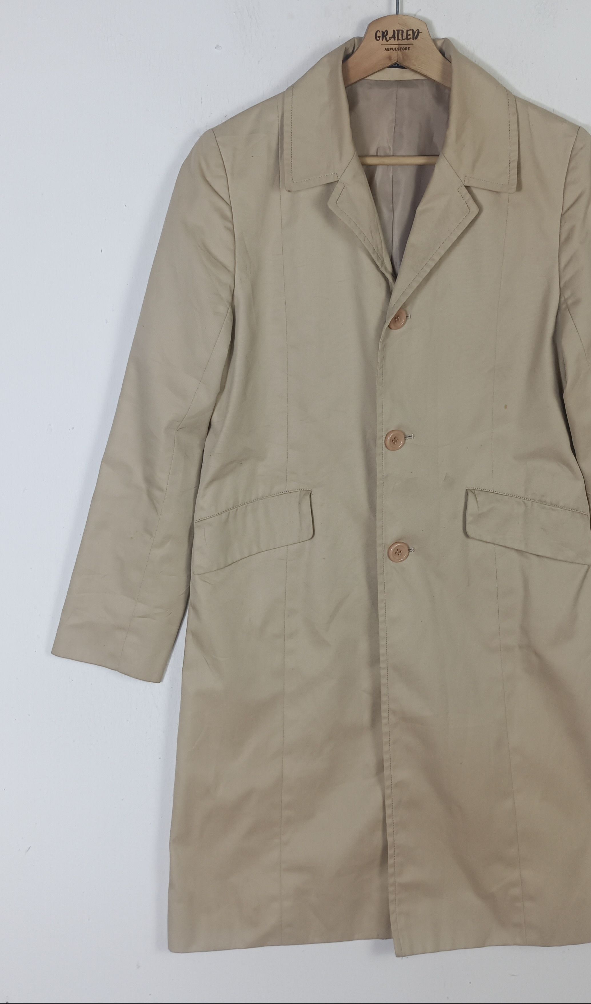 Japanese Brand × Yohji Yamamoto Yohji Yamamoto Ined Trench Coat Size US S / EU 44-46 / 1 - 4 Thumbnail