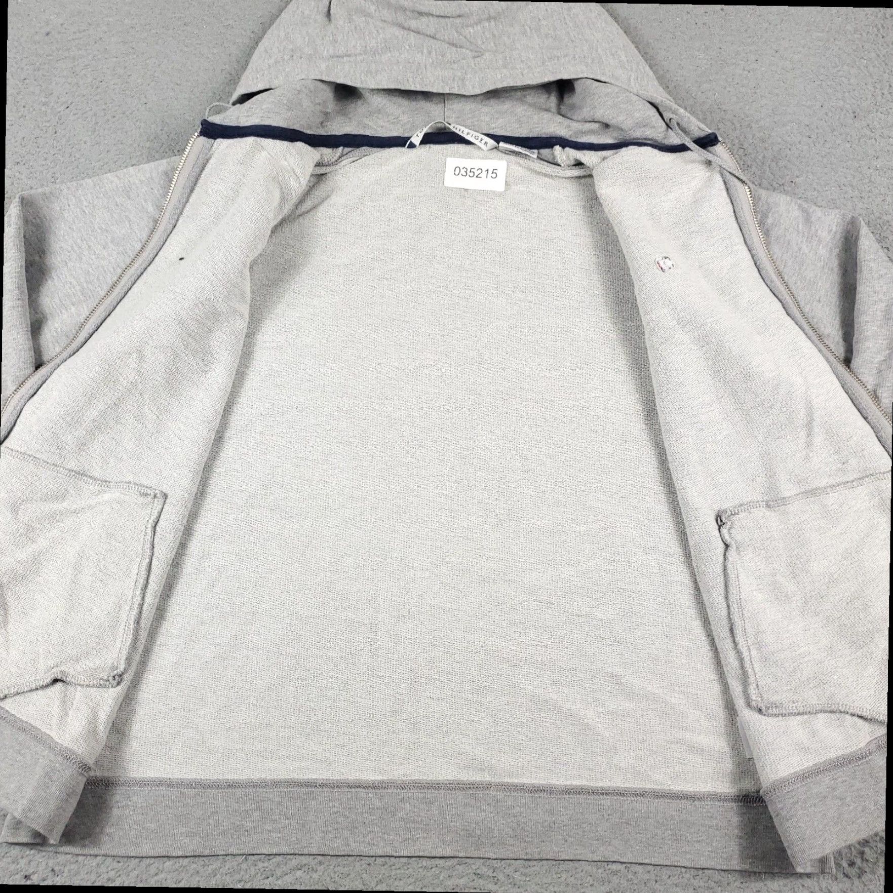 Tommy Hilfiger Tommy Hilfiger Full Zip Hoodie Sweater Womens Large Gray Cotton Blend Size L / US 10 / IT 46 - 6 Thumbnail