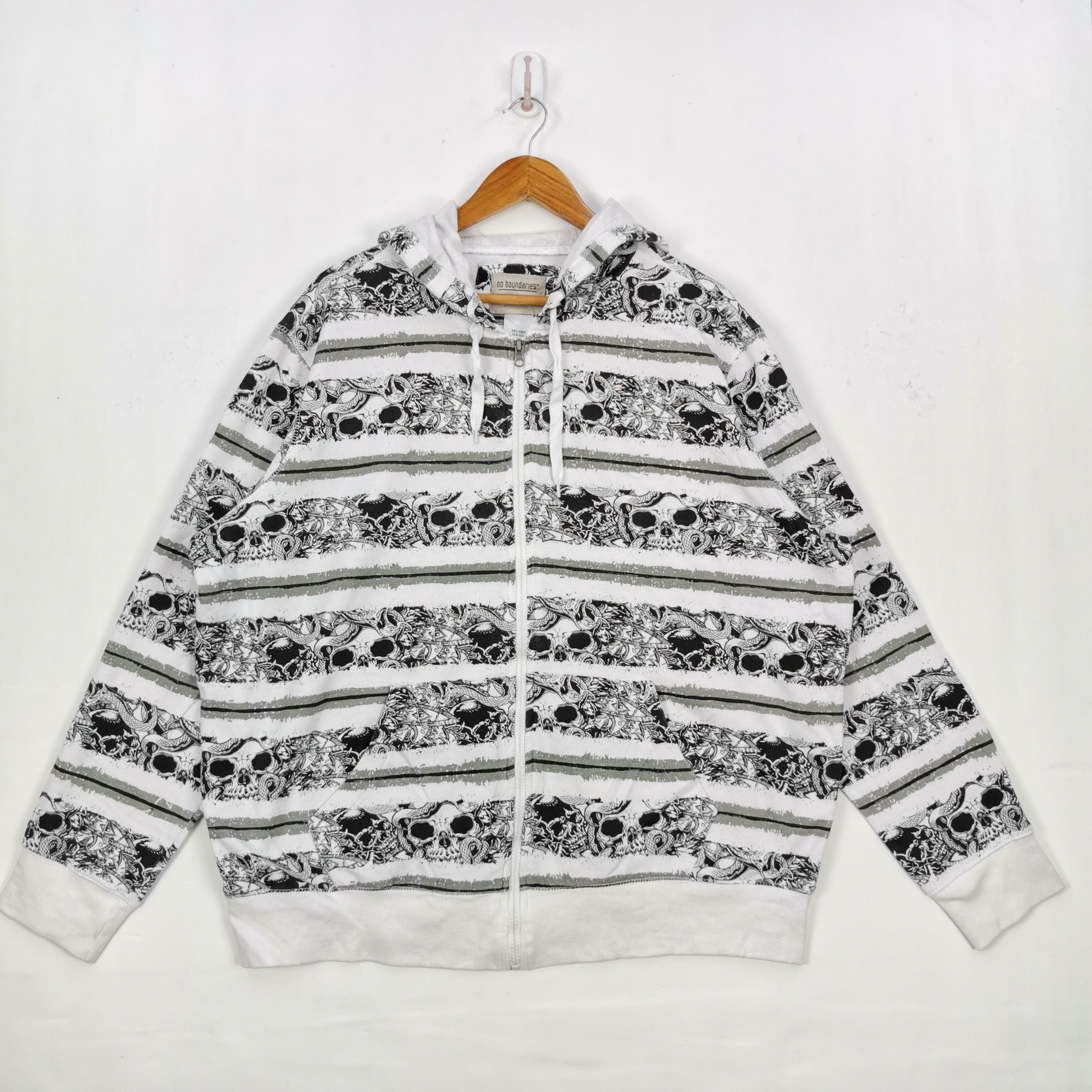 Japanese Brand Vintage 90s Skulls Dragon Hoodie Sweater Zipper SOLD Size US XXL / EU 58 / 5 - 1 Thumbnail