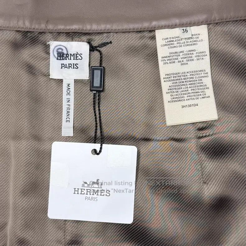 Hermes Hermes Elephant Gray Cutout Sheepskin Skirt Size 24" / US 00 / IT 34 - 6 Thumbnail