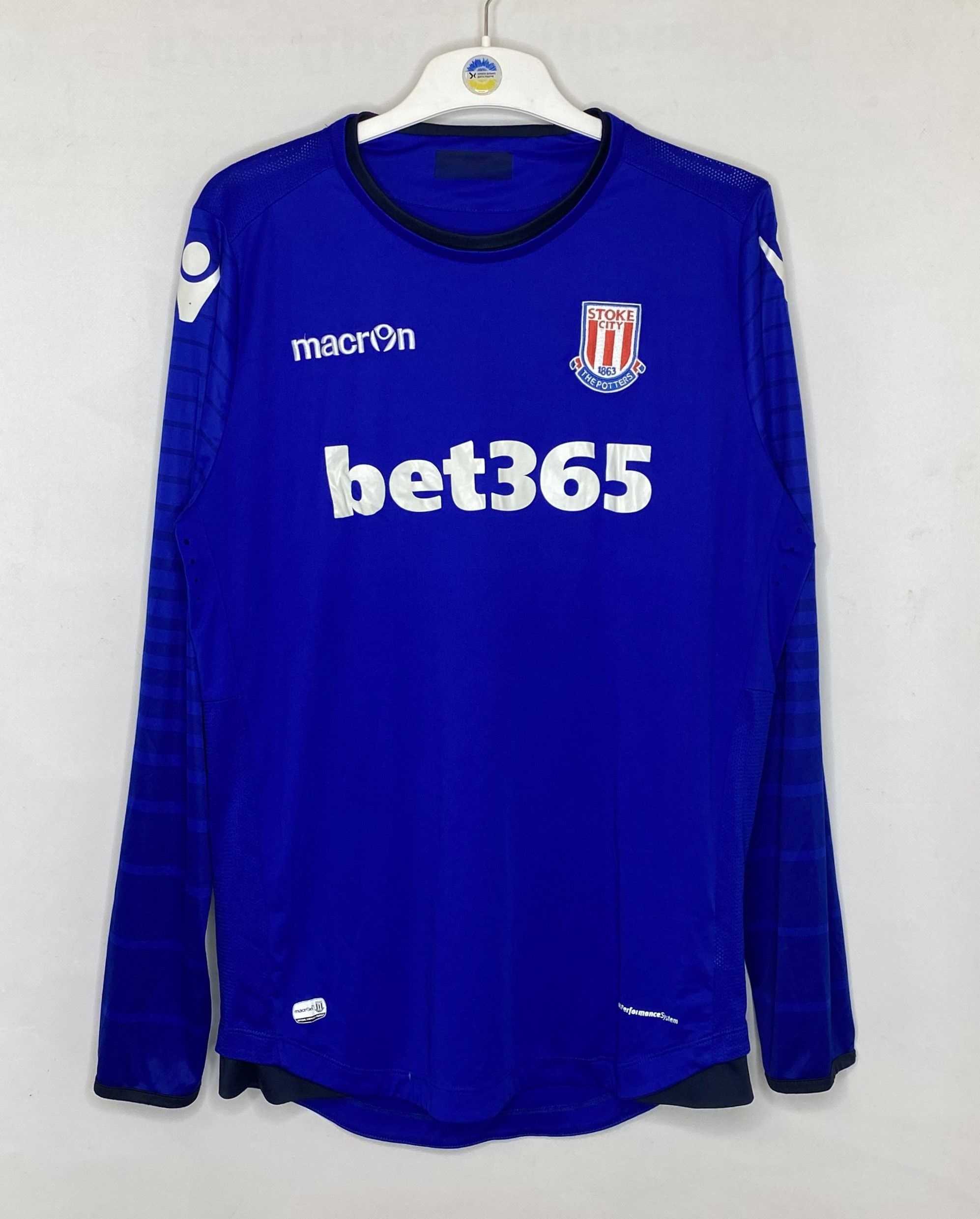 Macron STOKE CITY 2016 2017 GOALKEEPER FOOTBALL SHIRT SOCCER JERSEY Size US M / EU 48-50 / 2 - 1 Thumbnail