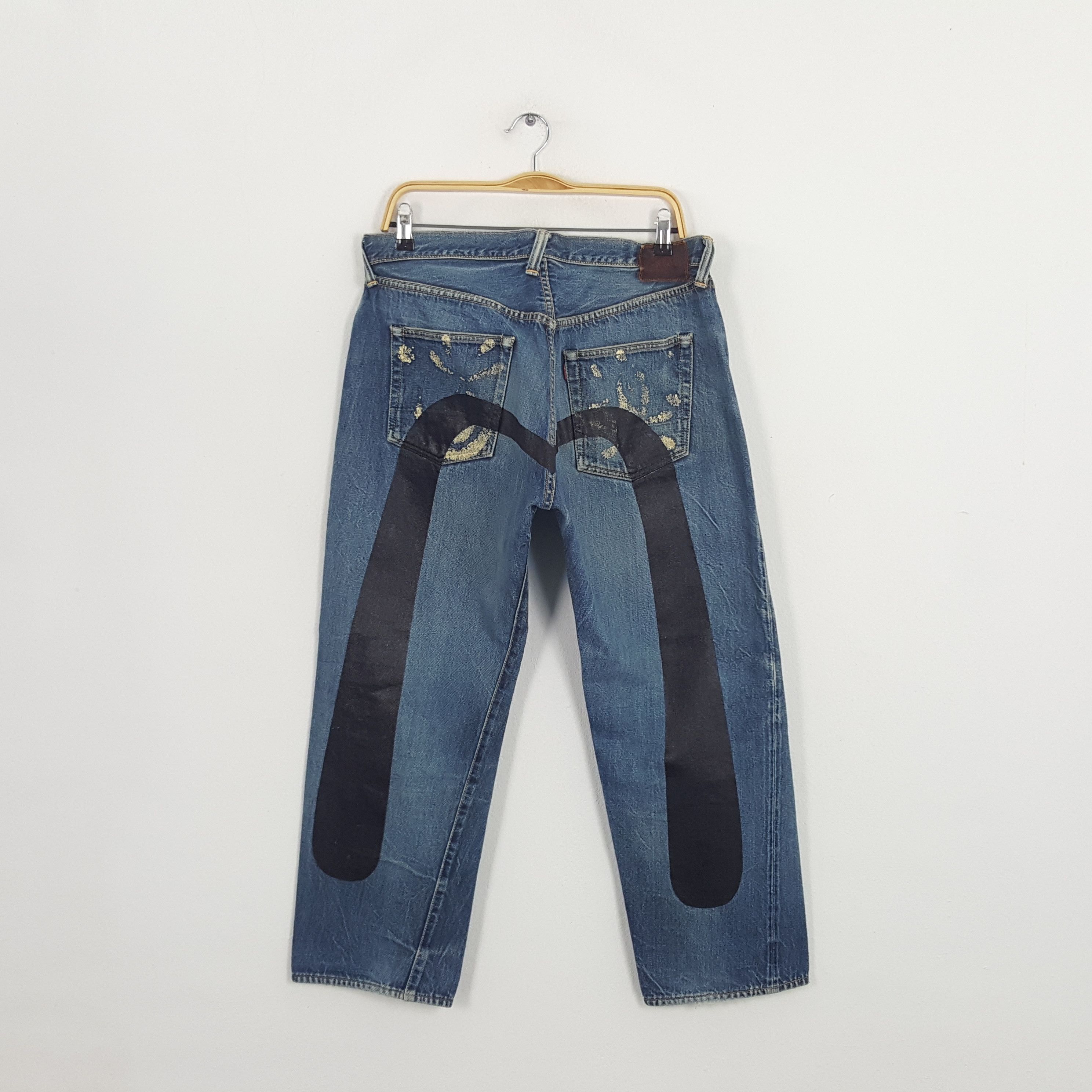 Evisu × Japanese Brand × Vintage Vintage Evisu Japanese Brand Daicock Custom Art Denim Jeans Size US 32 / EU 48 - 1 Thumbnail