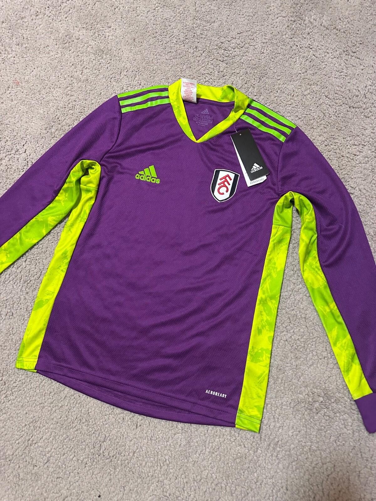 Adidas FULHAM 2020-2021 GOALKEEPER FOOTBALL SHIRT SOOCER JERSEY Size US XS / EU 42 / 0 - 3 Thumbnail