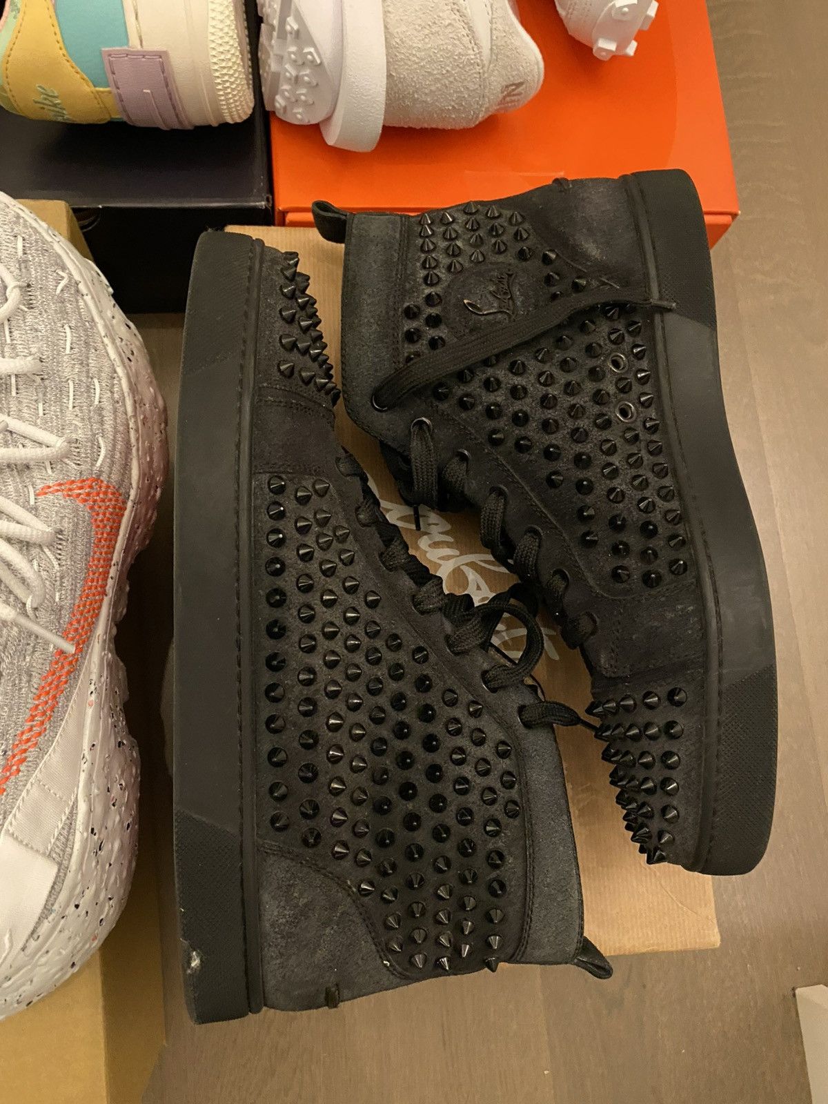 Christian Louboutin Christian Louboutin high top spikes sneaker black Size US 8.5 / EU 41-42 - 1 Thumbnail