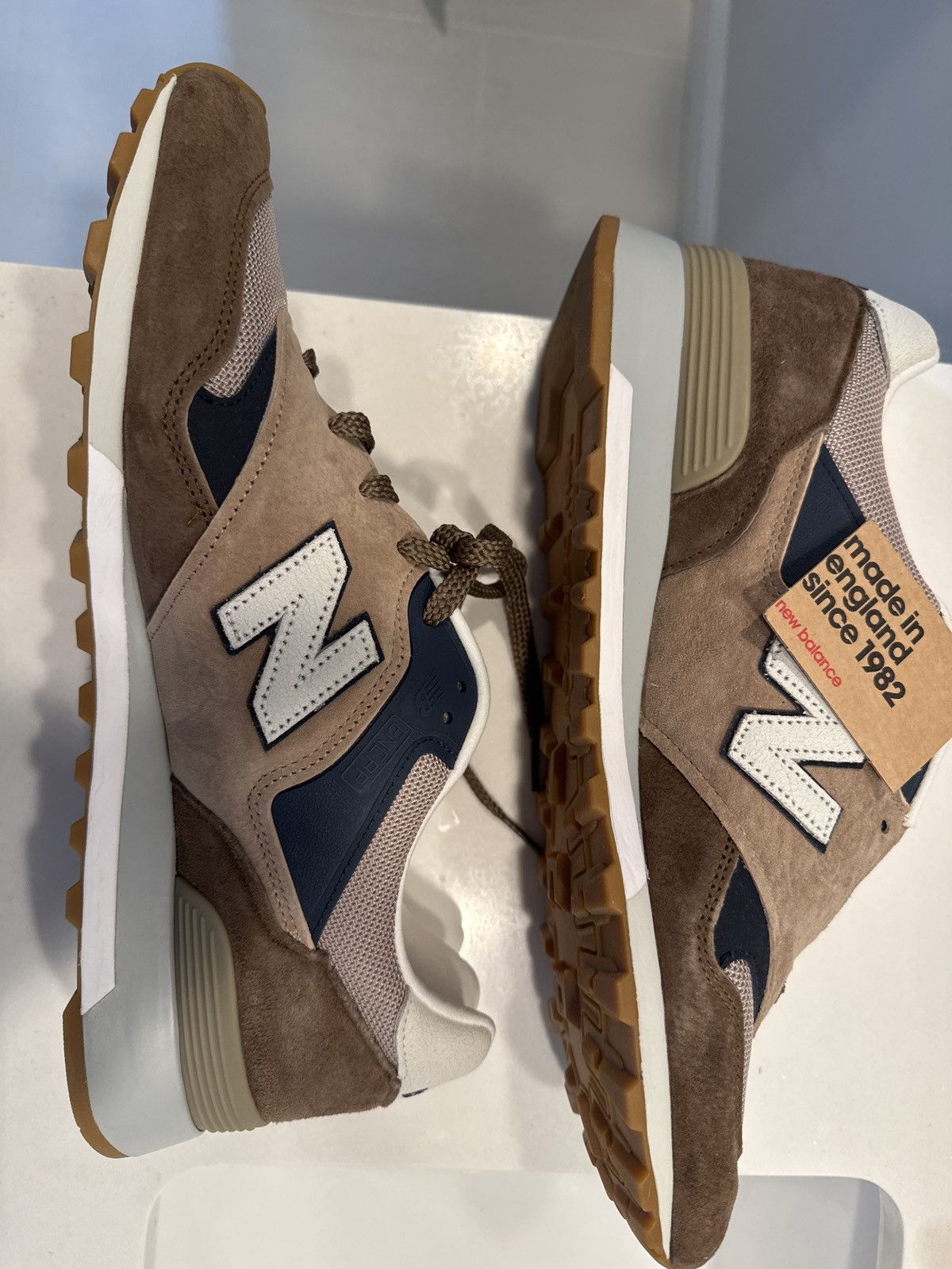 New Balance New Balance Made in England 577 Sand Navy Sz 13 Size US 13 / EU 46 - 3 Thumbnail