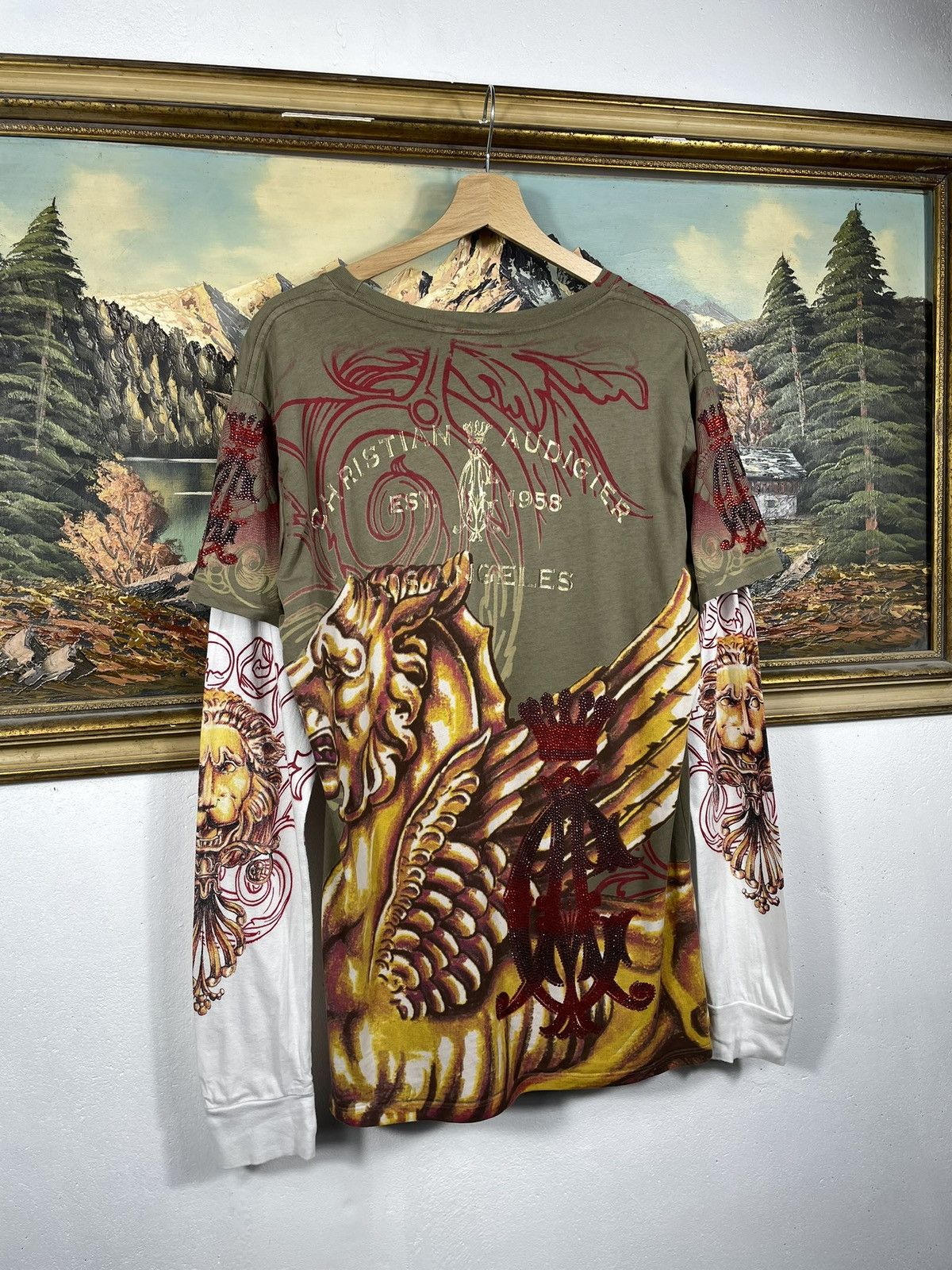 Christian Audigier Christian Audigier Retro 00s Loose Tee Sweatshirt Cyber Size US L / EU 52-54 / 3 - 9 Thumbnail