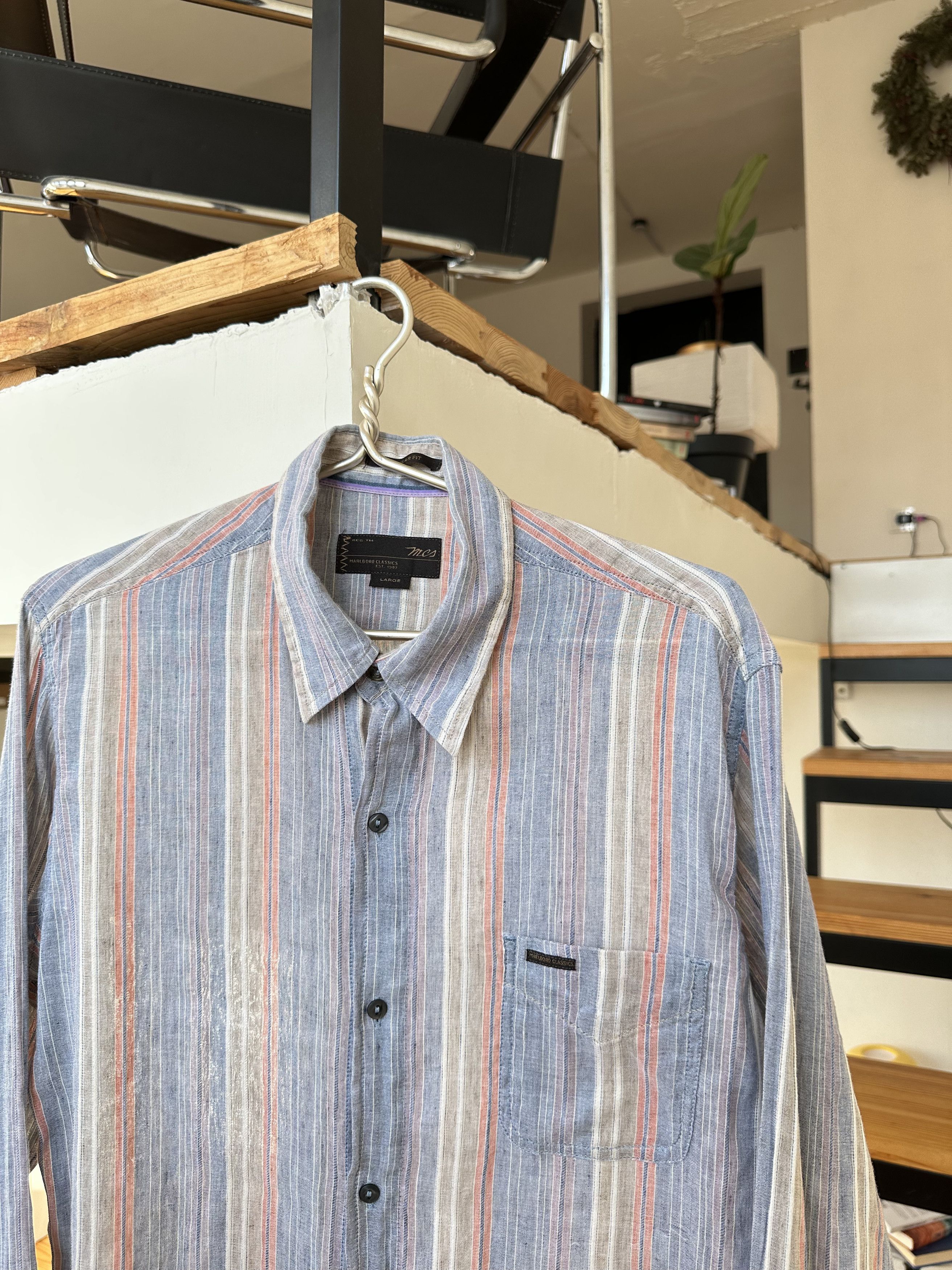 Marlboro Classics Marlboro Classics Vintage Linen Blend Shirt Large Size US L / EU 52-54 / 3 - 1 Thumbnail