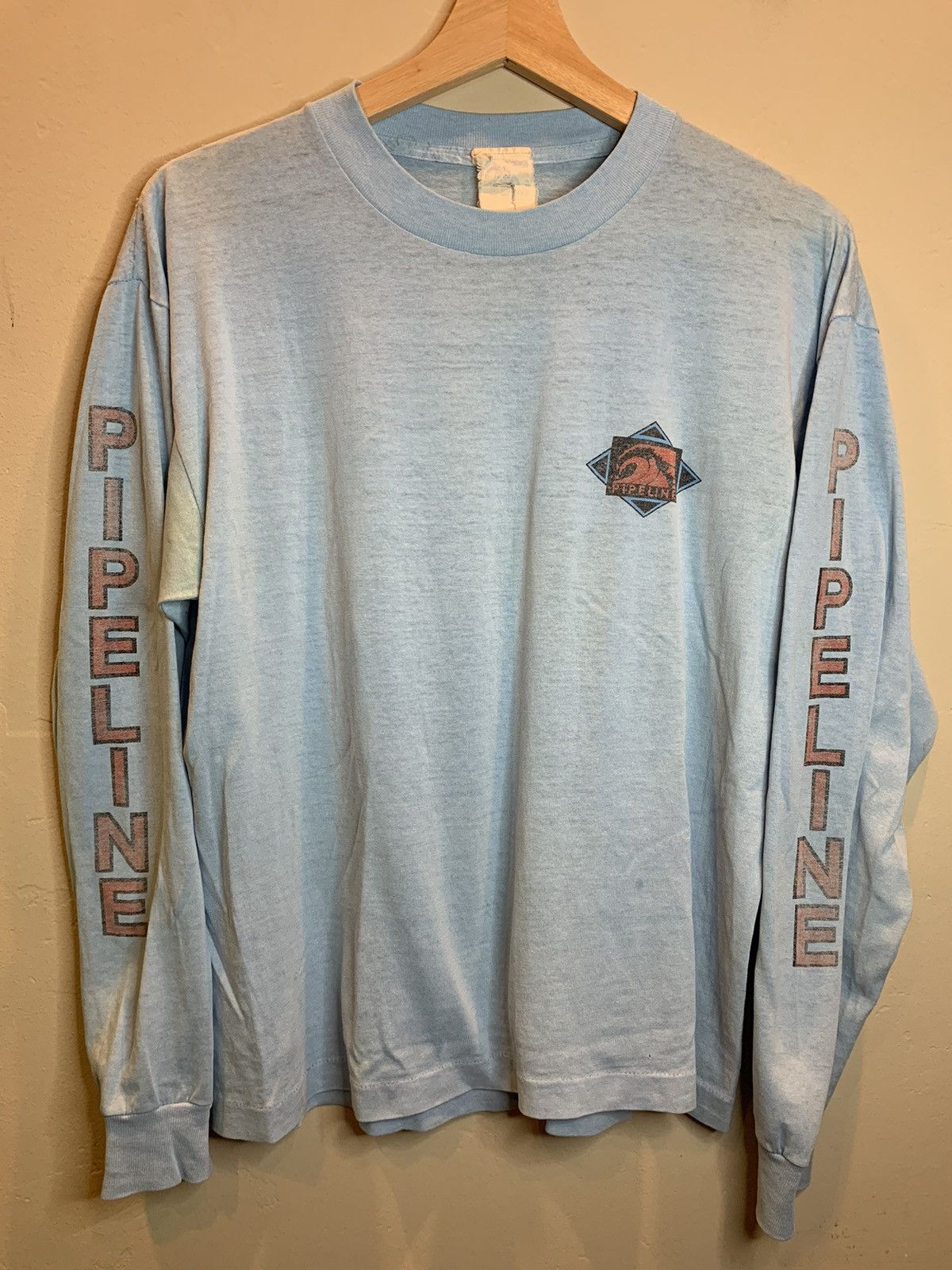 Vintage *RARE* Vintage 70s Pipeline Surf Forecast Typhoon LS T-Shirt Size US L / EU 52-54 / 3 - 2 Thumbnail
