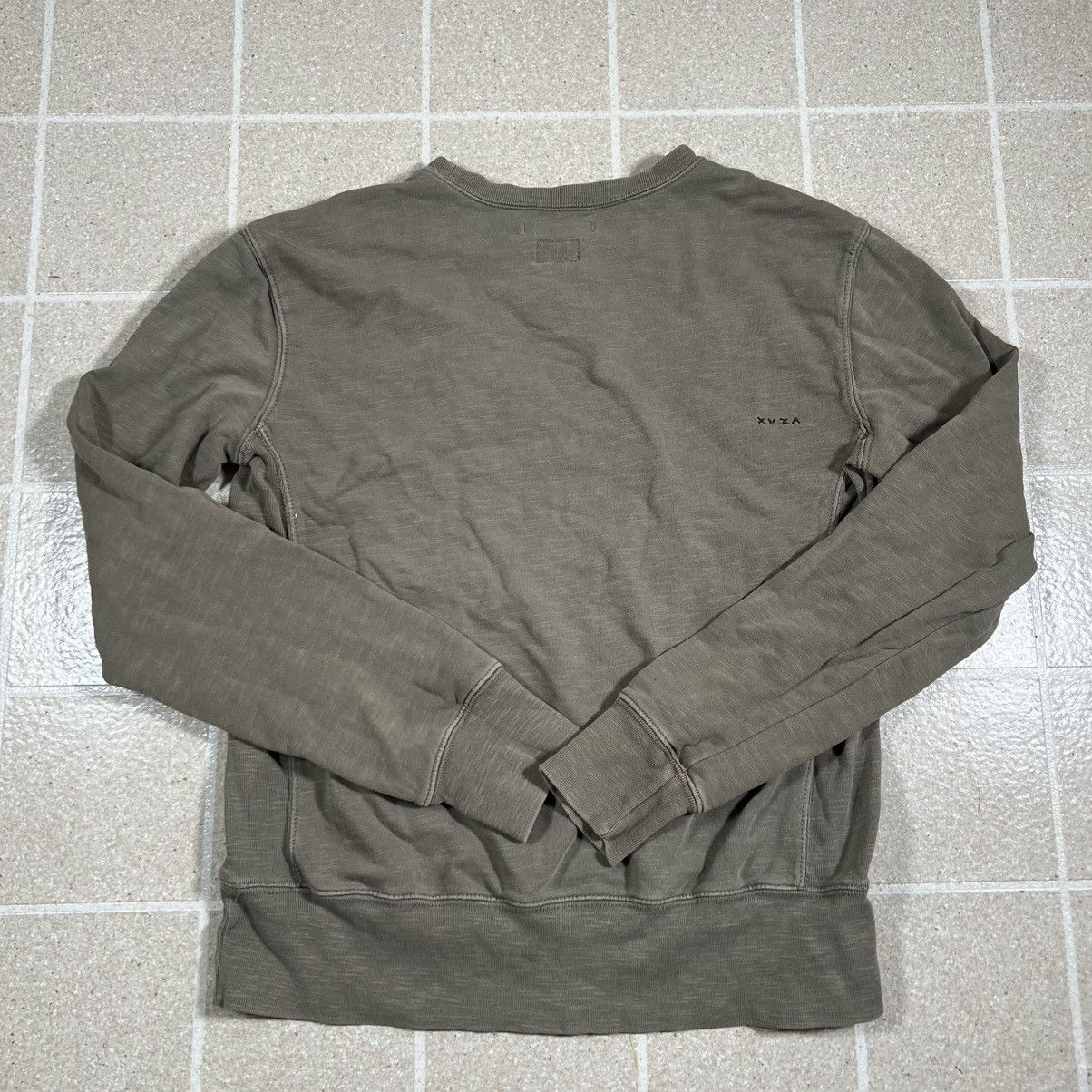 RVCA RVCA Crew Neck Sweater Gray Olive Chest Logo Long Sleeve Size US M / EU 48-50 / 2 - 4 Thumbnail