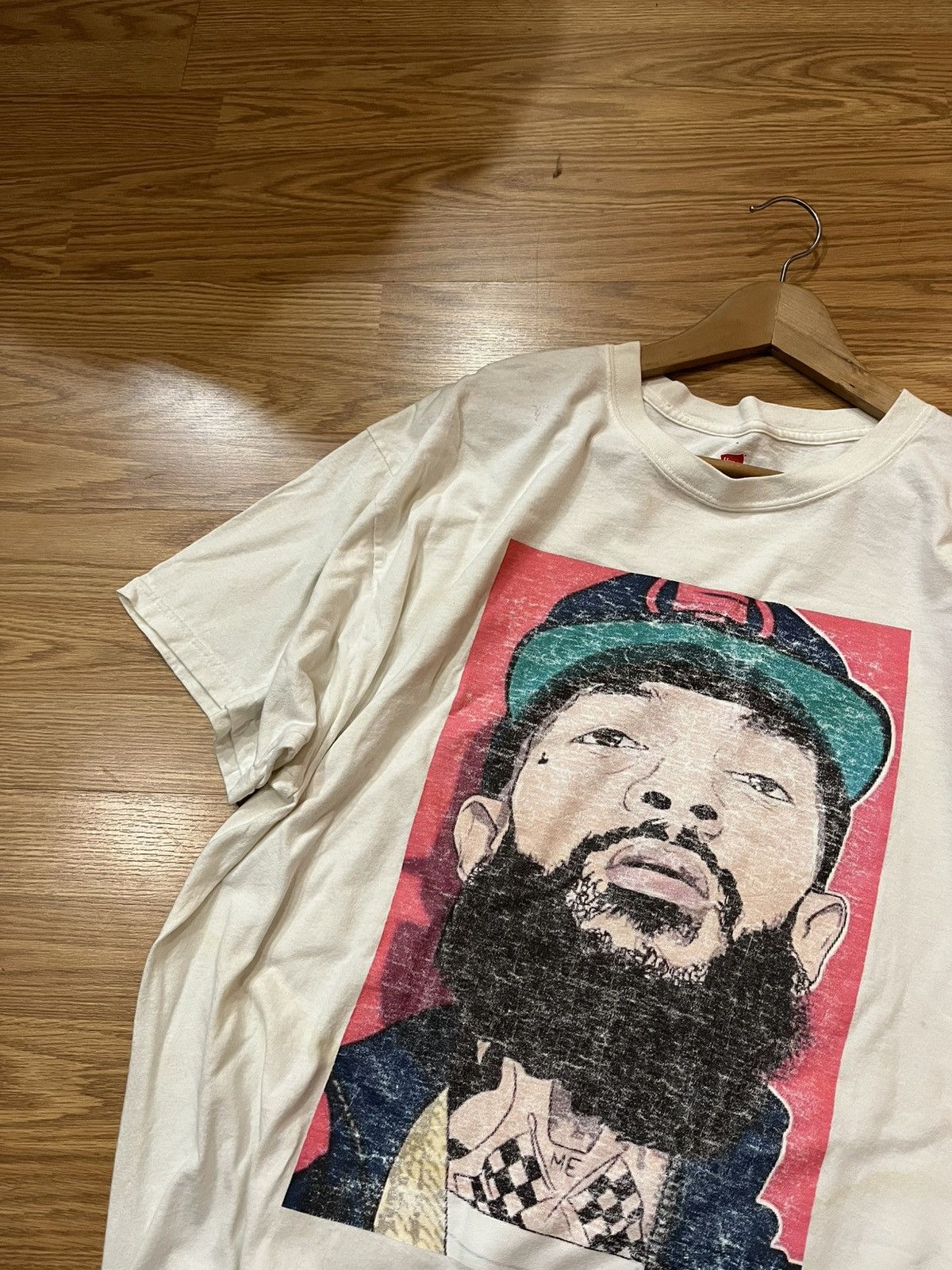 Hanes Nipsey Hussle White Shirts 2000s Size US L / EU 52-54 / 3 - 3 Thumbnail